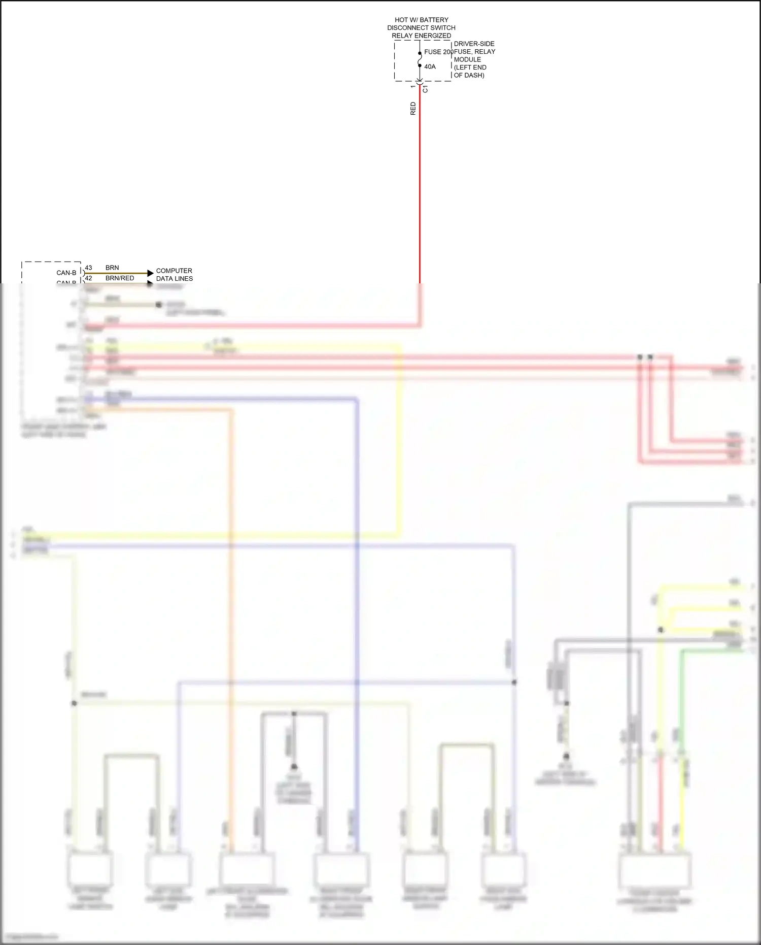 Wiring diagram computer data lines system for Mercedes-Benz CLS-class C257 facelift (2021-2024) (33 of 82)