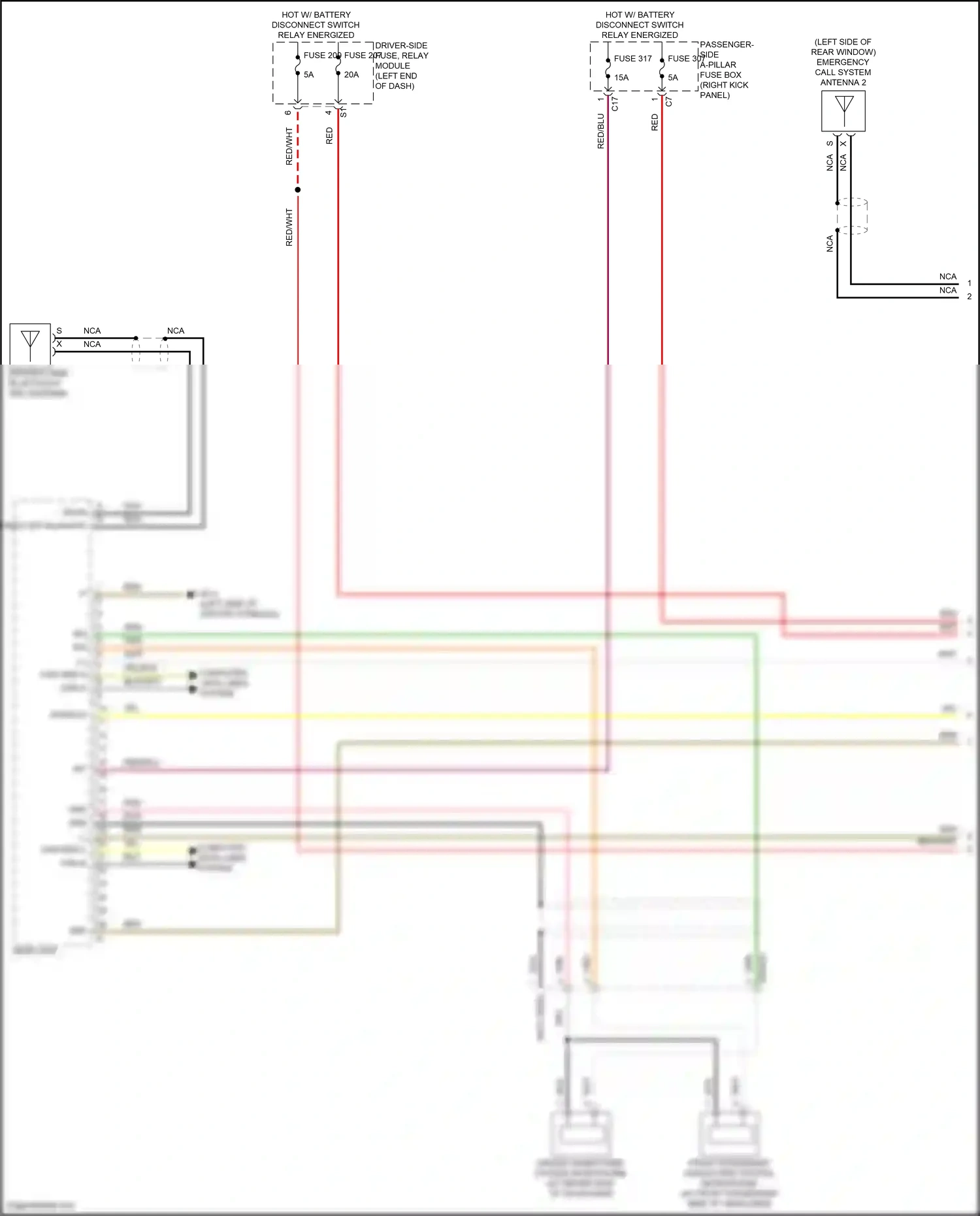 Wiring diagram computer data lines system for Mercedes-Benz CLS-class C257 facelift (2021-2024) (2 of 82)