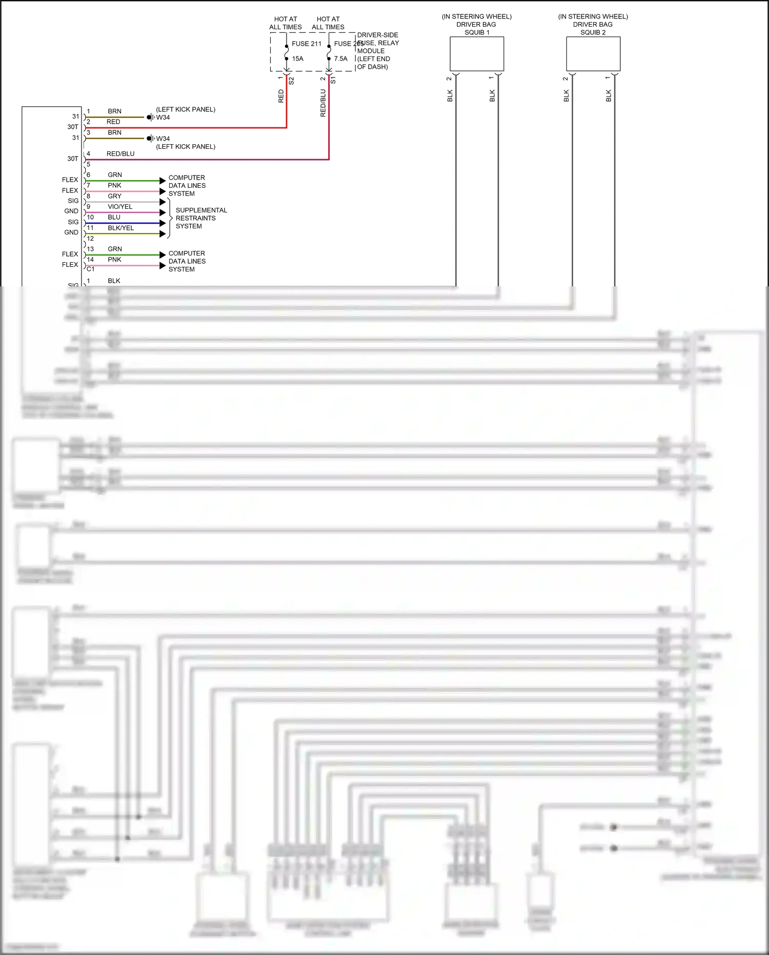Wiring diagram computer data lines system for Mercedes-Benz CLS-class C257 facelift (2021-2024) (74 of 82)