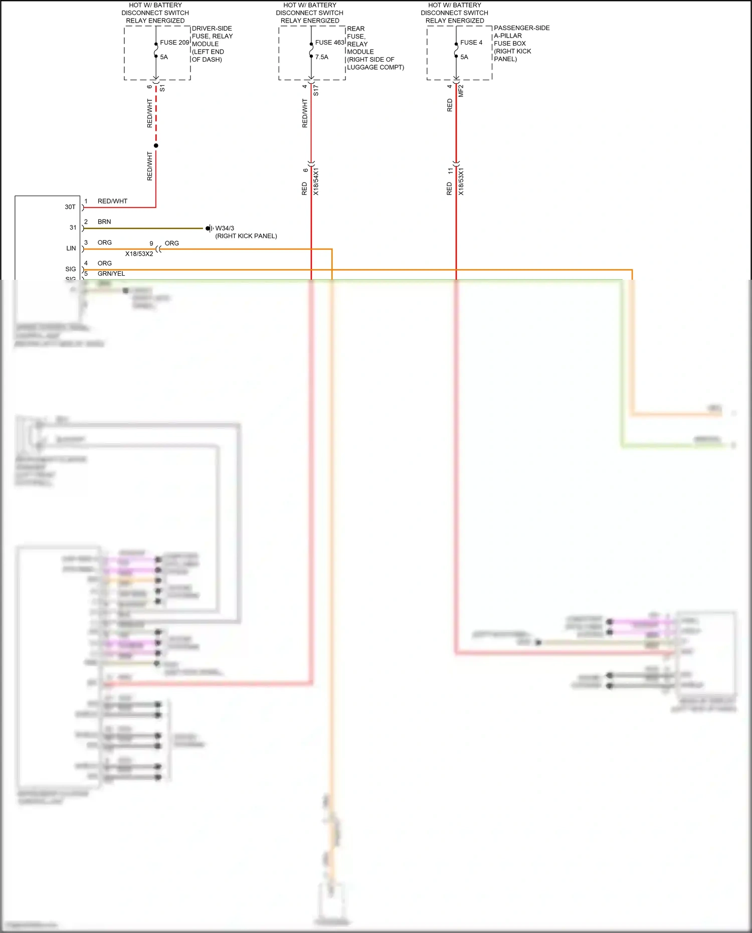 Wiring diagram computer data lines system for Mercedes-Benz CLS-class C257 facelift (2021-2024) (16 of 82)