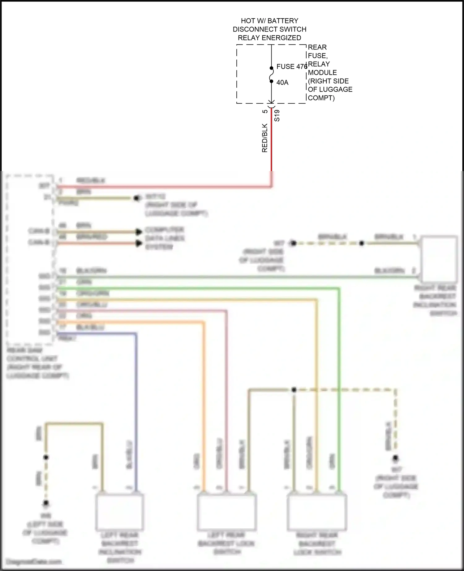 Wiring diagram computer data lines system for Mercedes-Benz CLS-class C257 facelift (2021-2024) (19 of 82)
