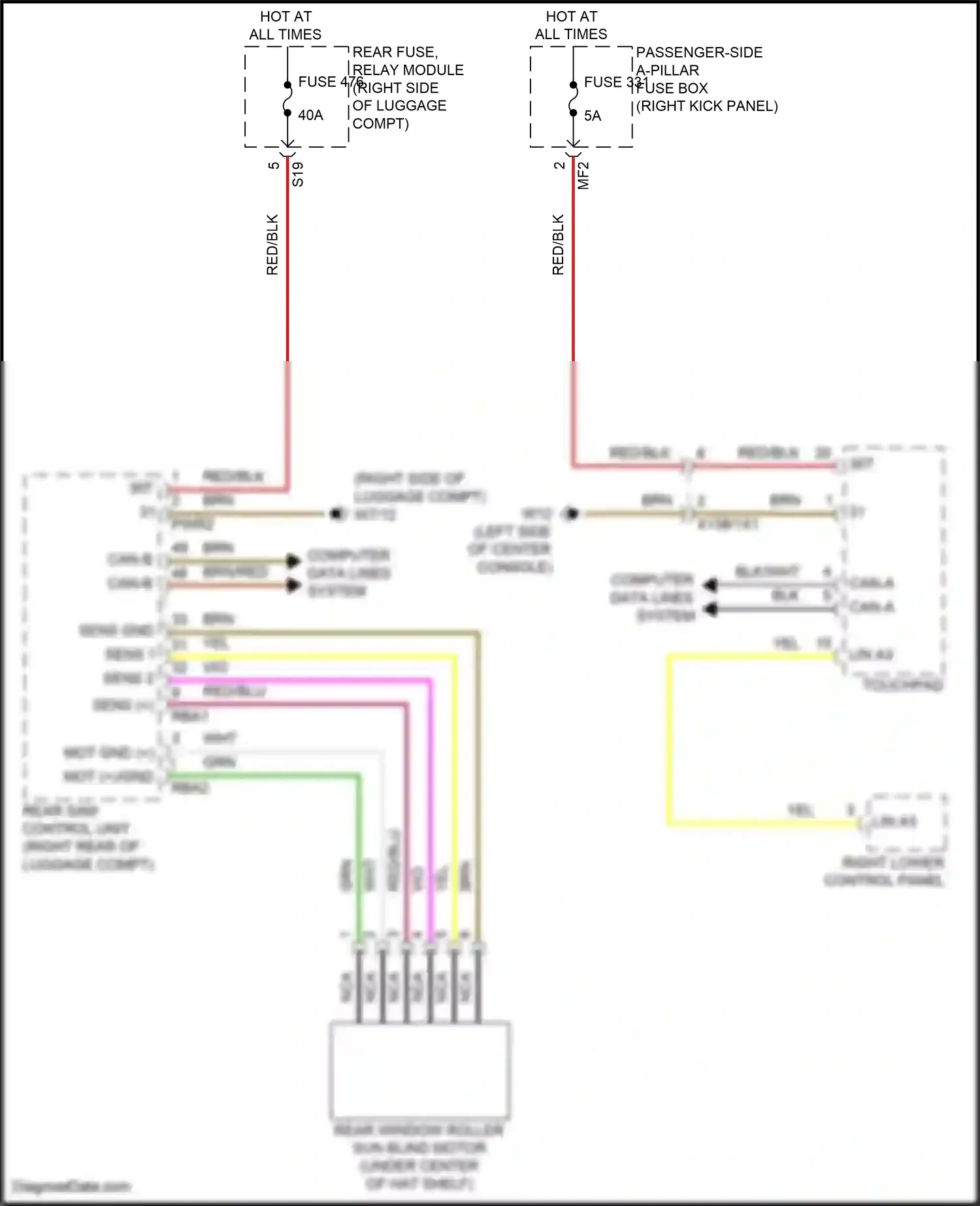 Wiring diagram computer data lines system for Mercedes-Benz CLS-class C257 facelift (2021-2024) (77 of 82)