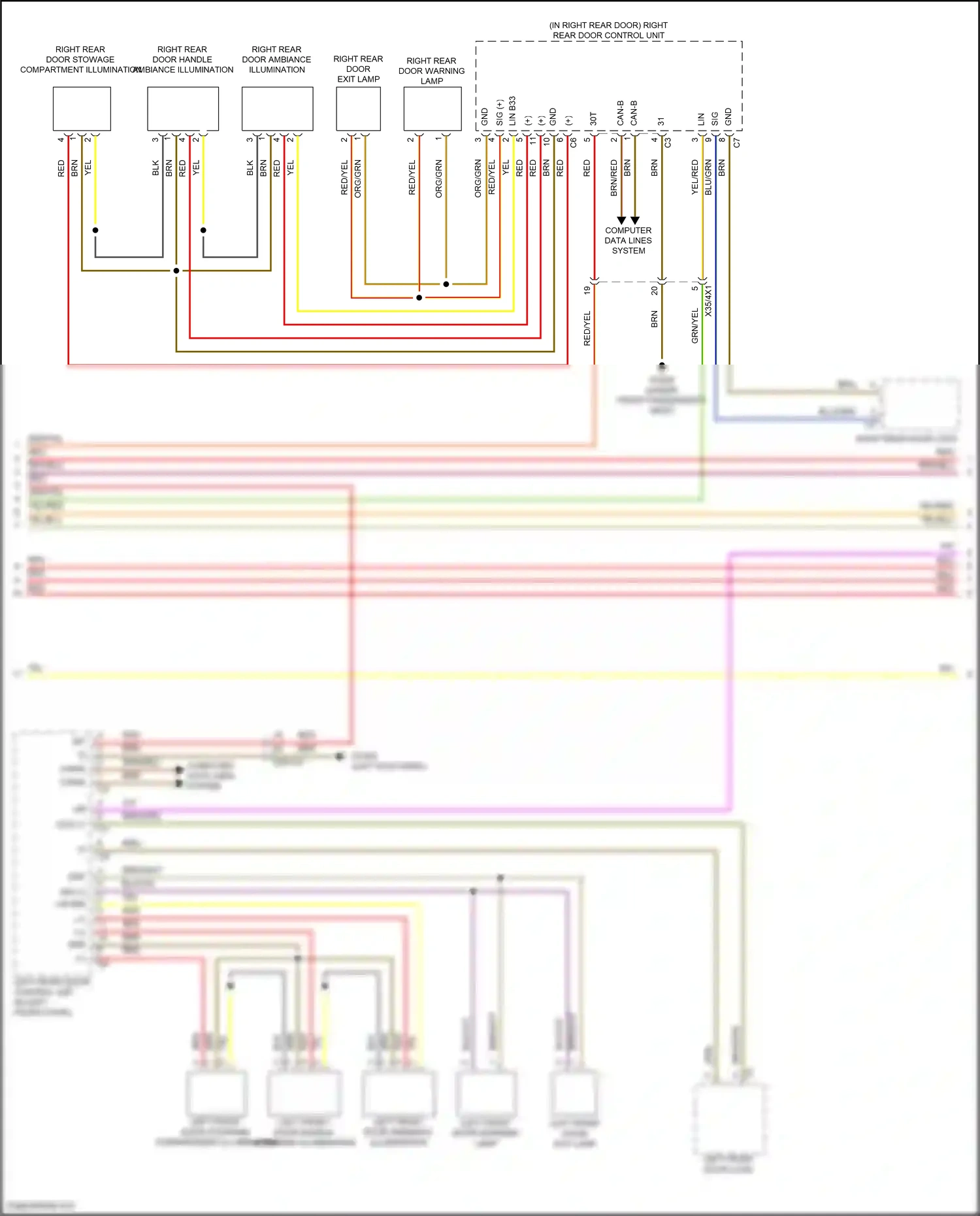 Wiring diagram computer data lines system for Mercedes-Benz CLS-class C257 facelift (2021-2024) (35 of 82)
