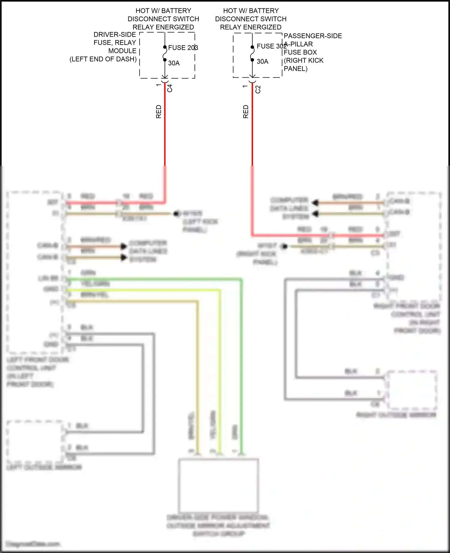 Wiring diagram computer data lines system for Mercedes-Benz CLS-class C257 facelift (2021-2024) (38 of 82)
