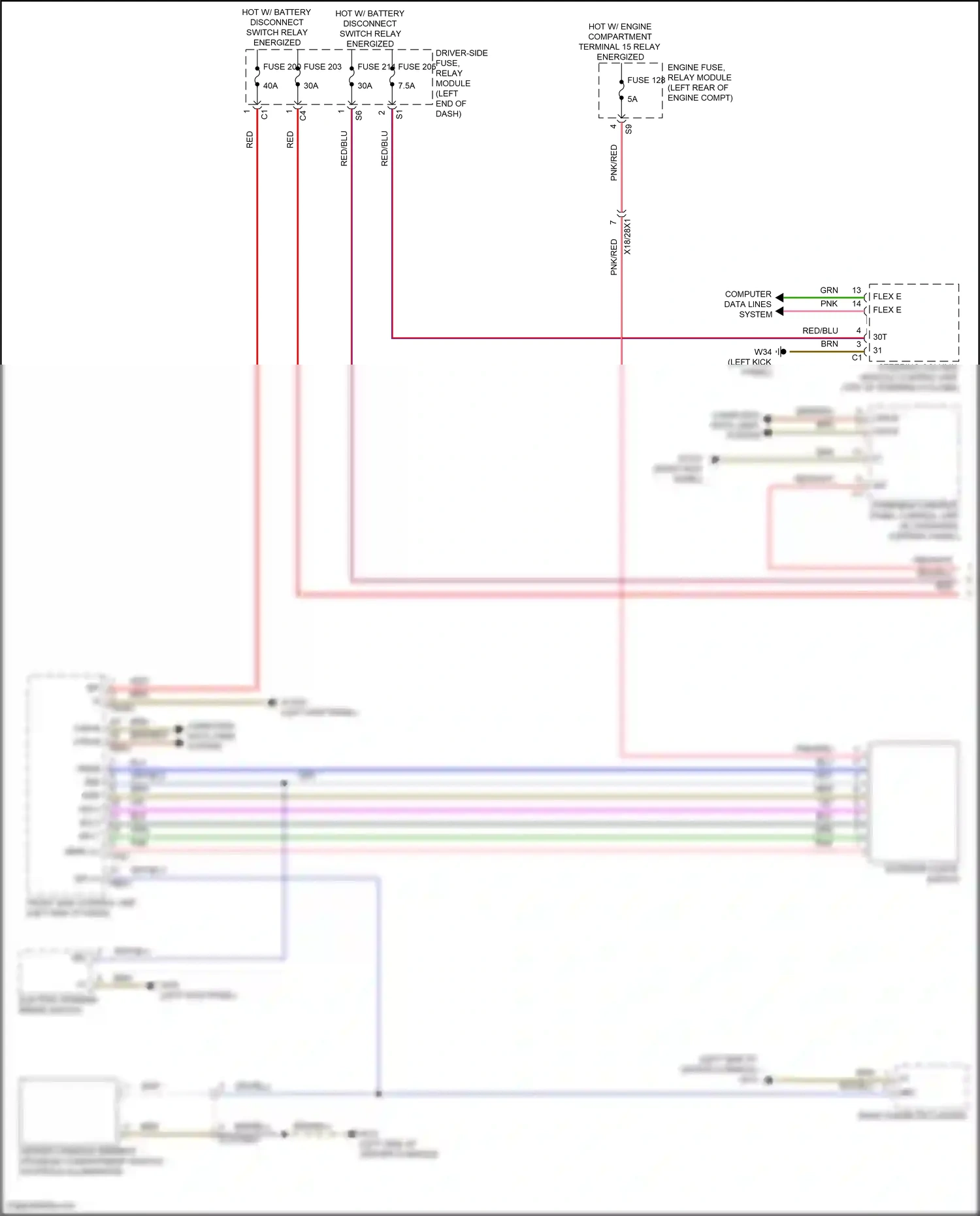Wiring diagram computer data lines system for Mercedes-Benz CLS-class C257 facelift (2021-2024) (39 of 82)