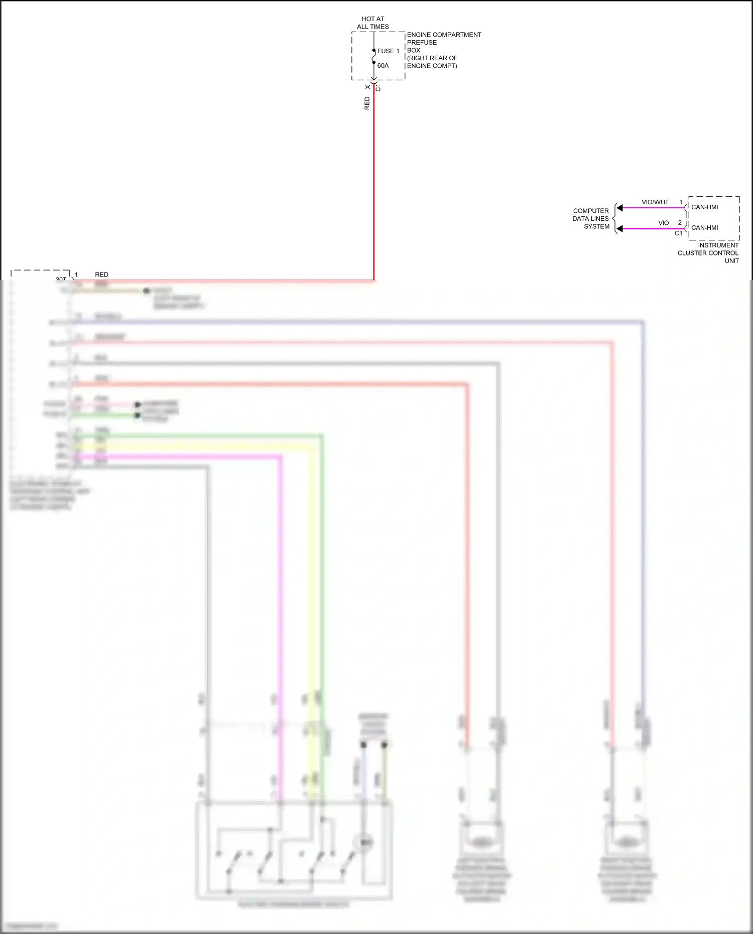 Wiring diagram computer data lines system for Mercedes-Benz CLS-class C257 facelift (2021-2024) (20 of 82)