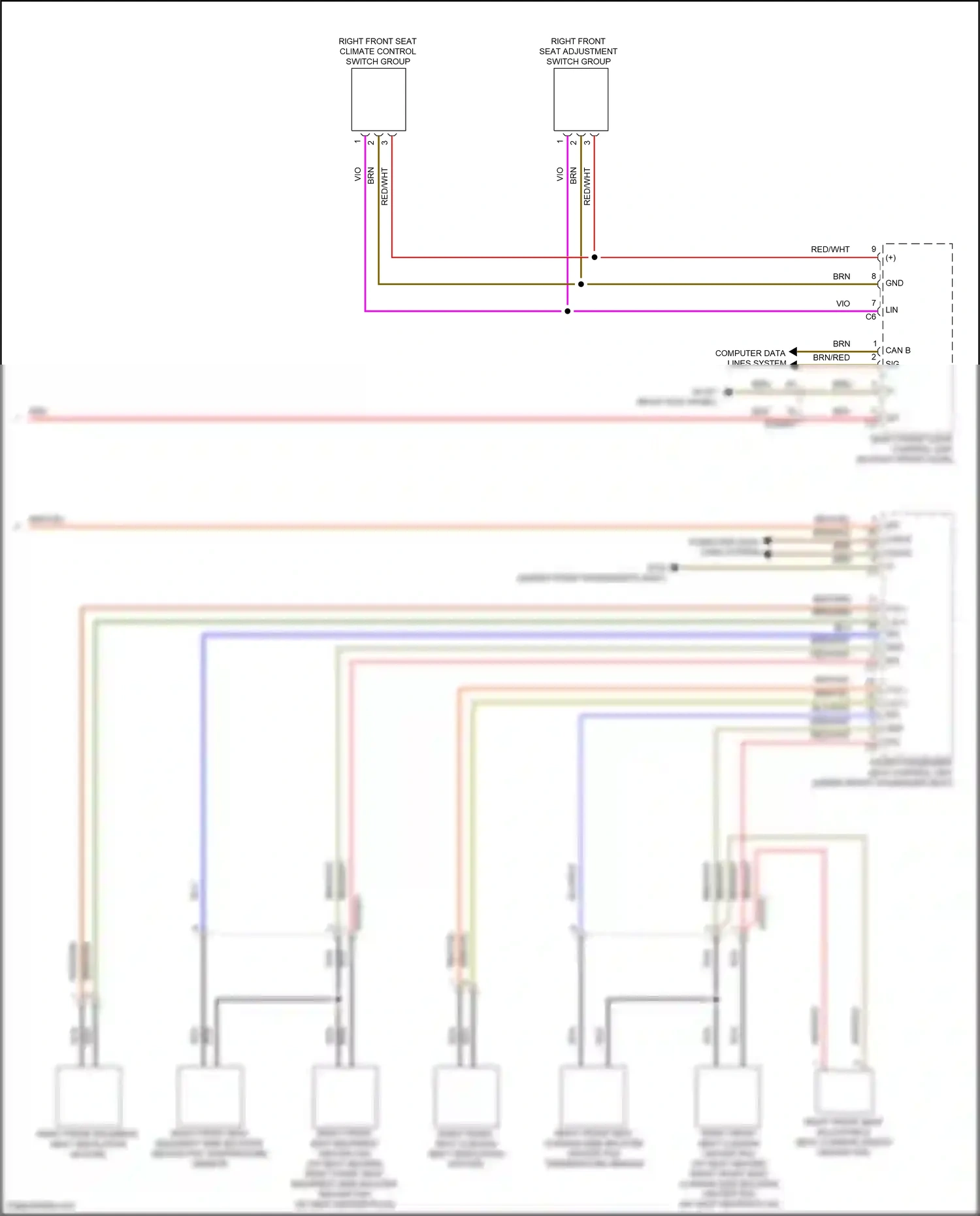 Wiring diagram computer data lines system for Mercedes-Benz CLS-class C257 facelift (2021-2024) (14 of 82)