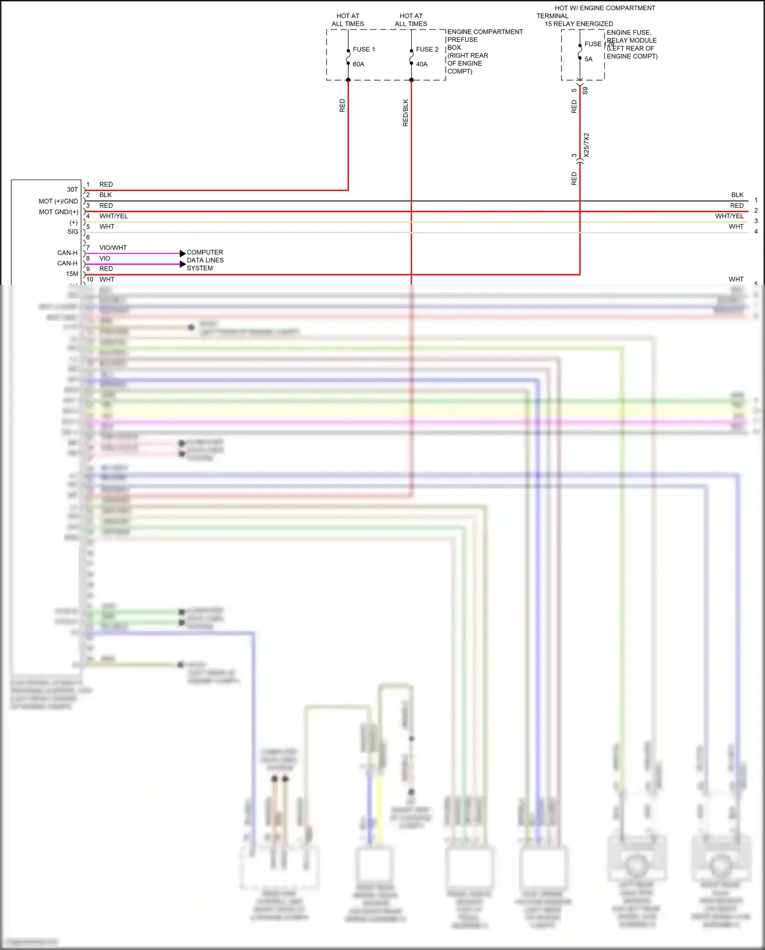 Wiring diagram electronic stability program control unit for Mercedes-Benz CLS-class C257 facelift (2021-2024) (1 of 9)