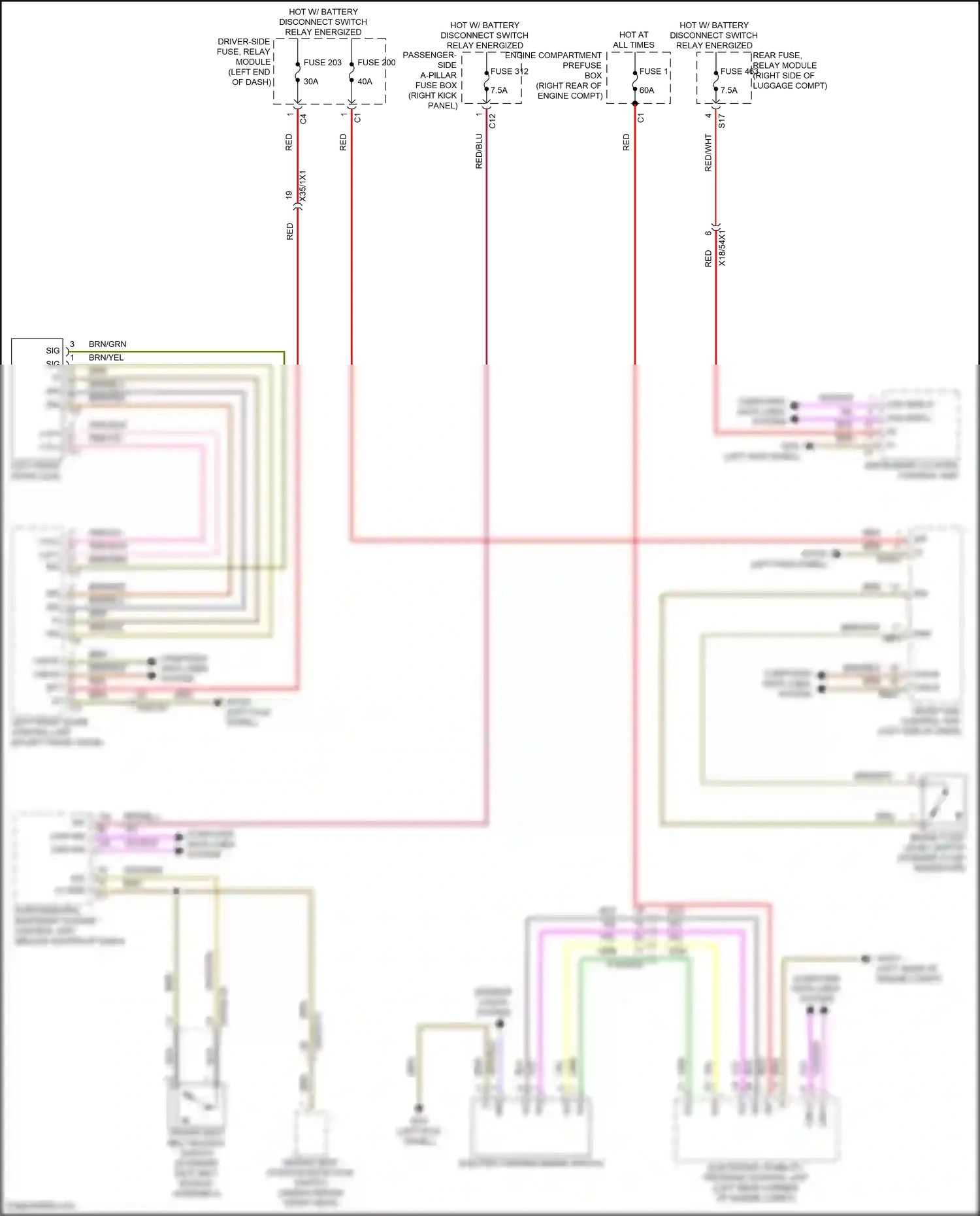 Wiring diagram electronic stability program control unit for Mercedes-Benz CLS-class C257 facelift (2021-2024) (8 of 9)