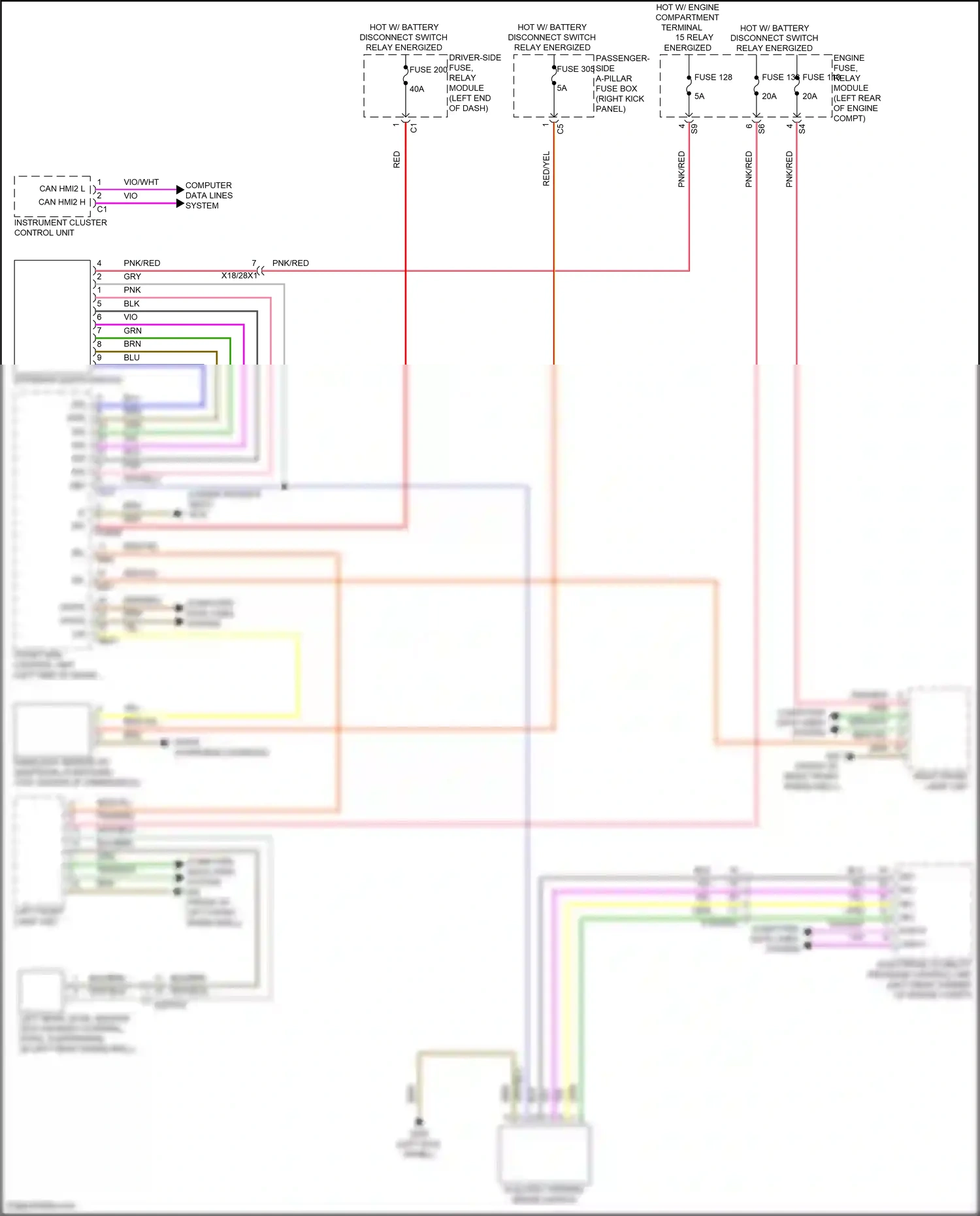 Wiring diagram rain/light sensor w/ additional functions for Mercedes-Benz CLS-class C257 facelift (2021-2024) (5 of 6)