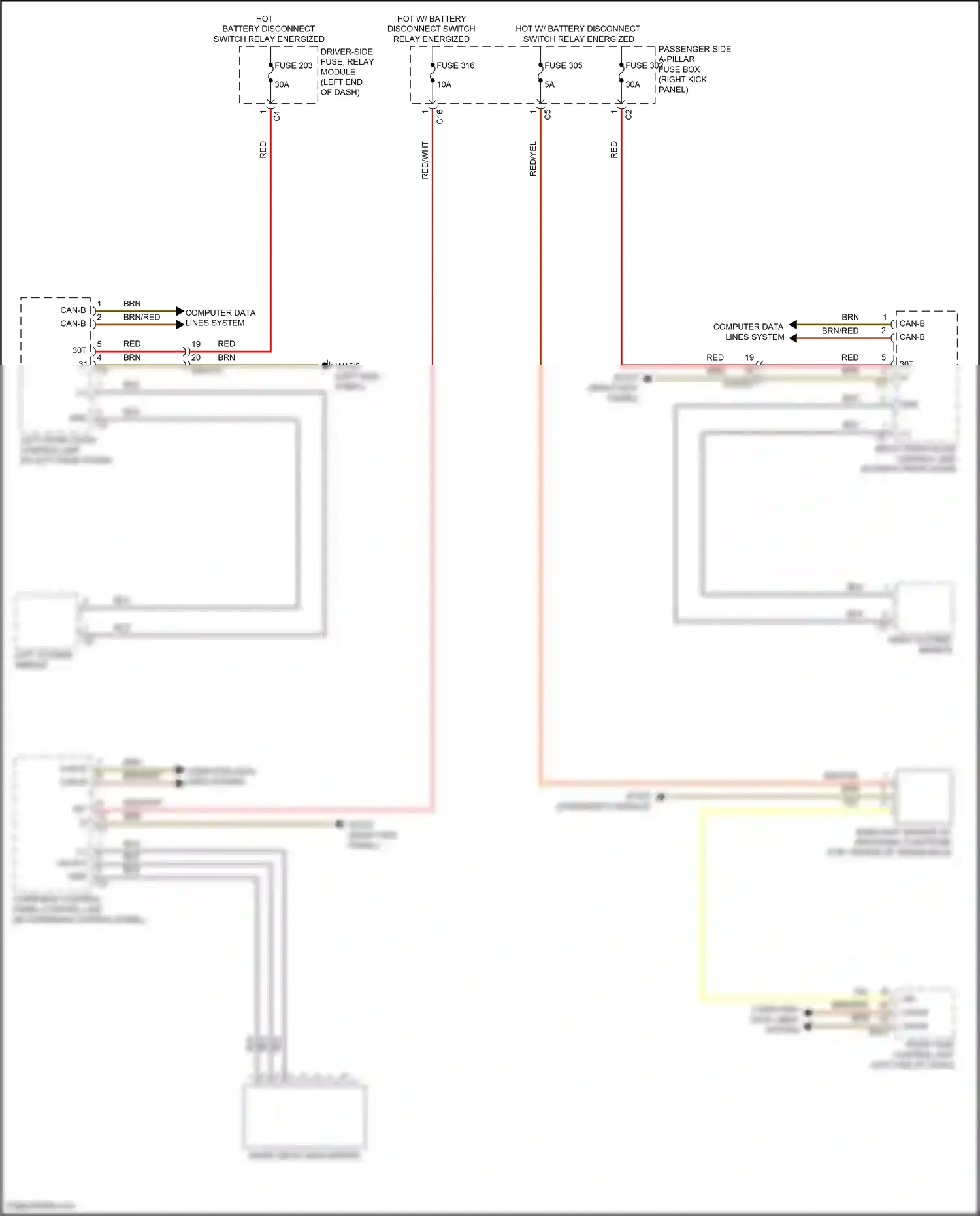 Wiring diagram rain/light sensor w/ additional functions for Mercedes-Benz CLS-class C257 facelift (2021-2024) (2 of 6)