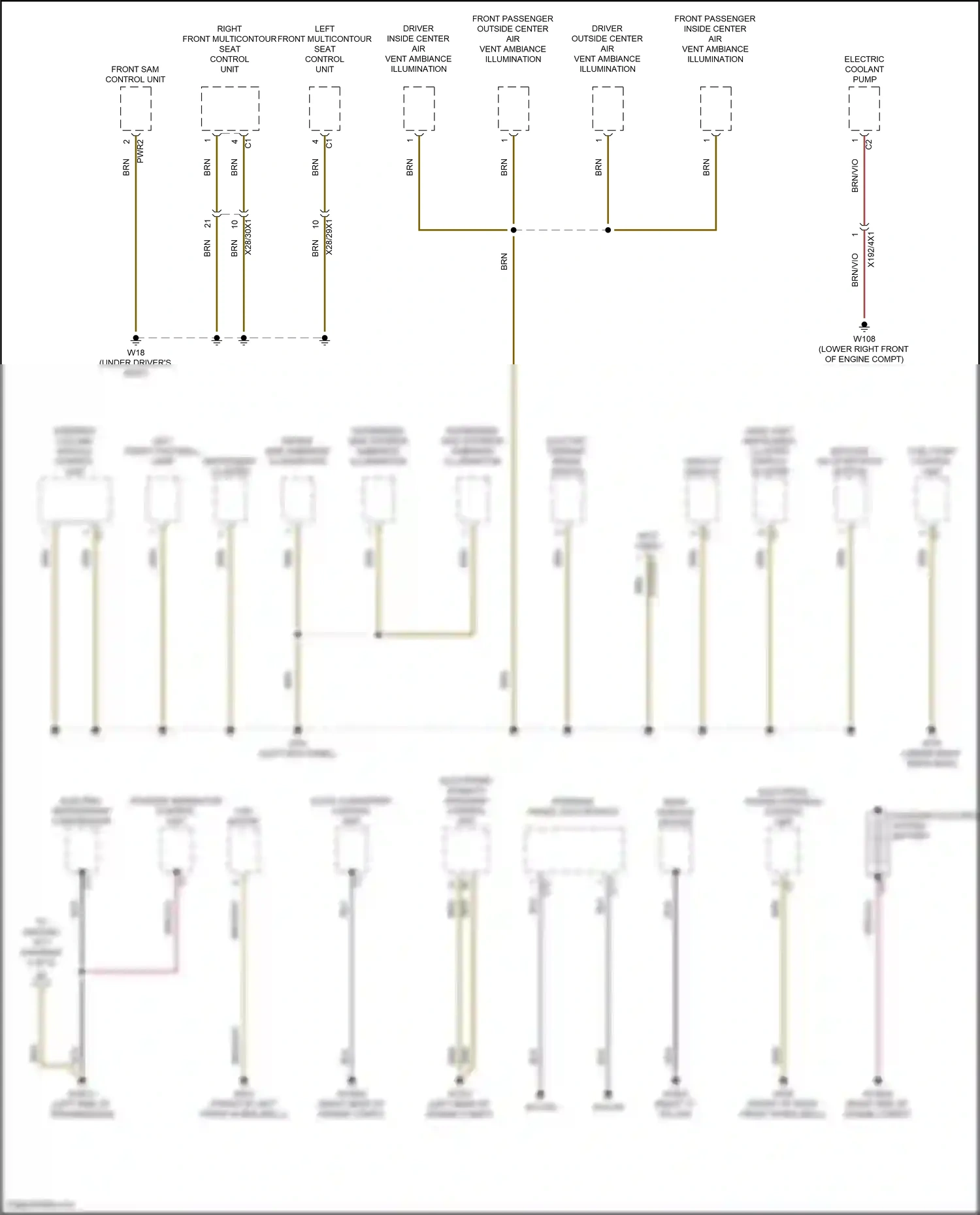 Wiring diagram steering column module control unit for Mercedes-Benz CLS-class C257 facelift (2021-2024) (6 of 19)