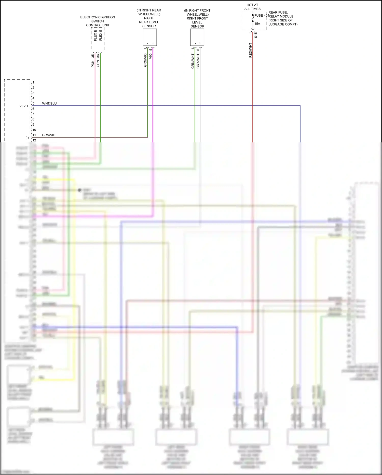 Wiring diagram adaptive damping system control unit for Mercedes-Benz CLS-class C257 (2017-2021) (1 of 4)