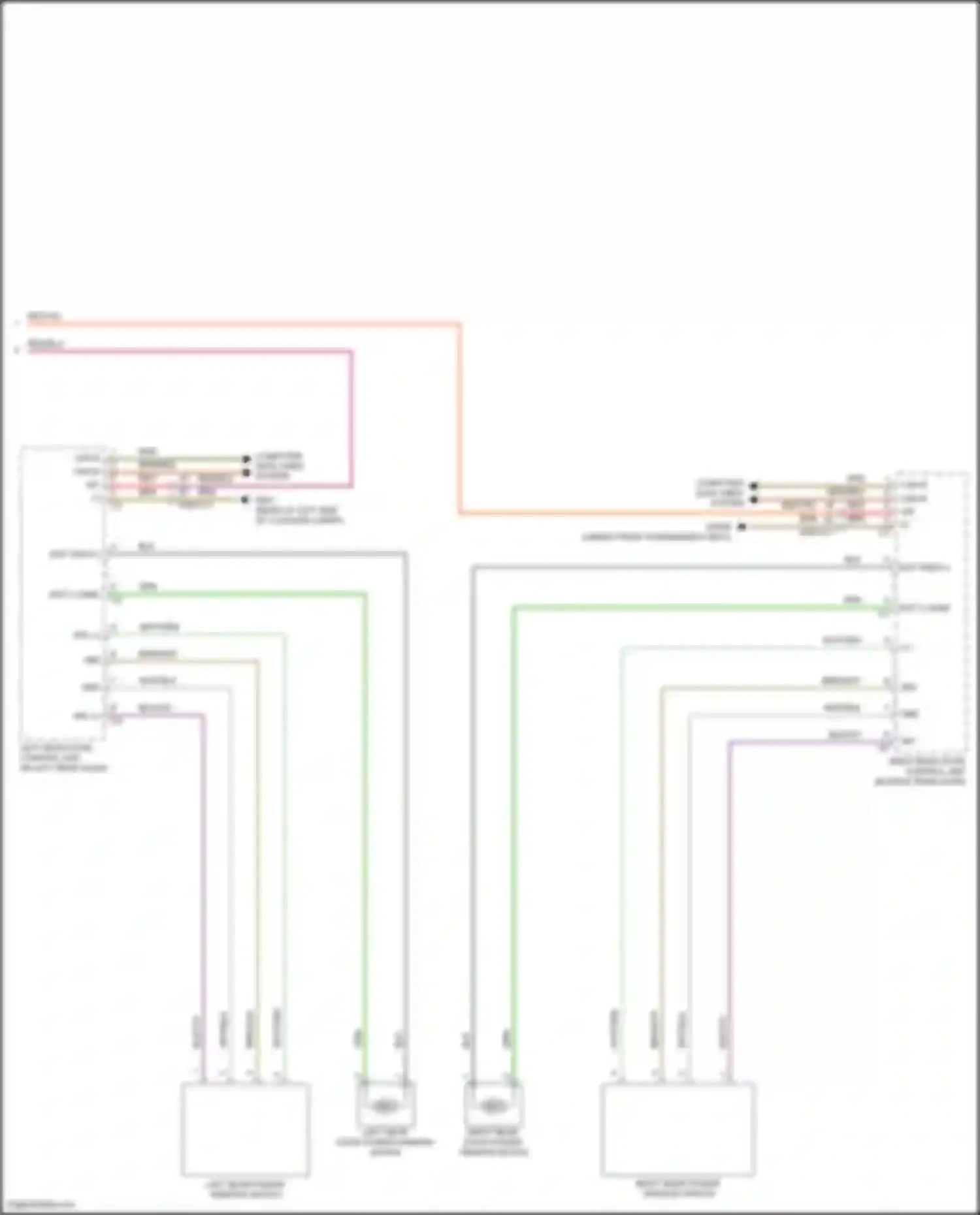 Wiring diagram left rear power window switch for Mercedes-Benz CLS-class C257 (2017-2021)