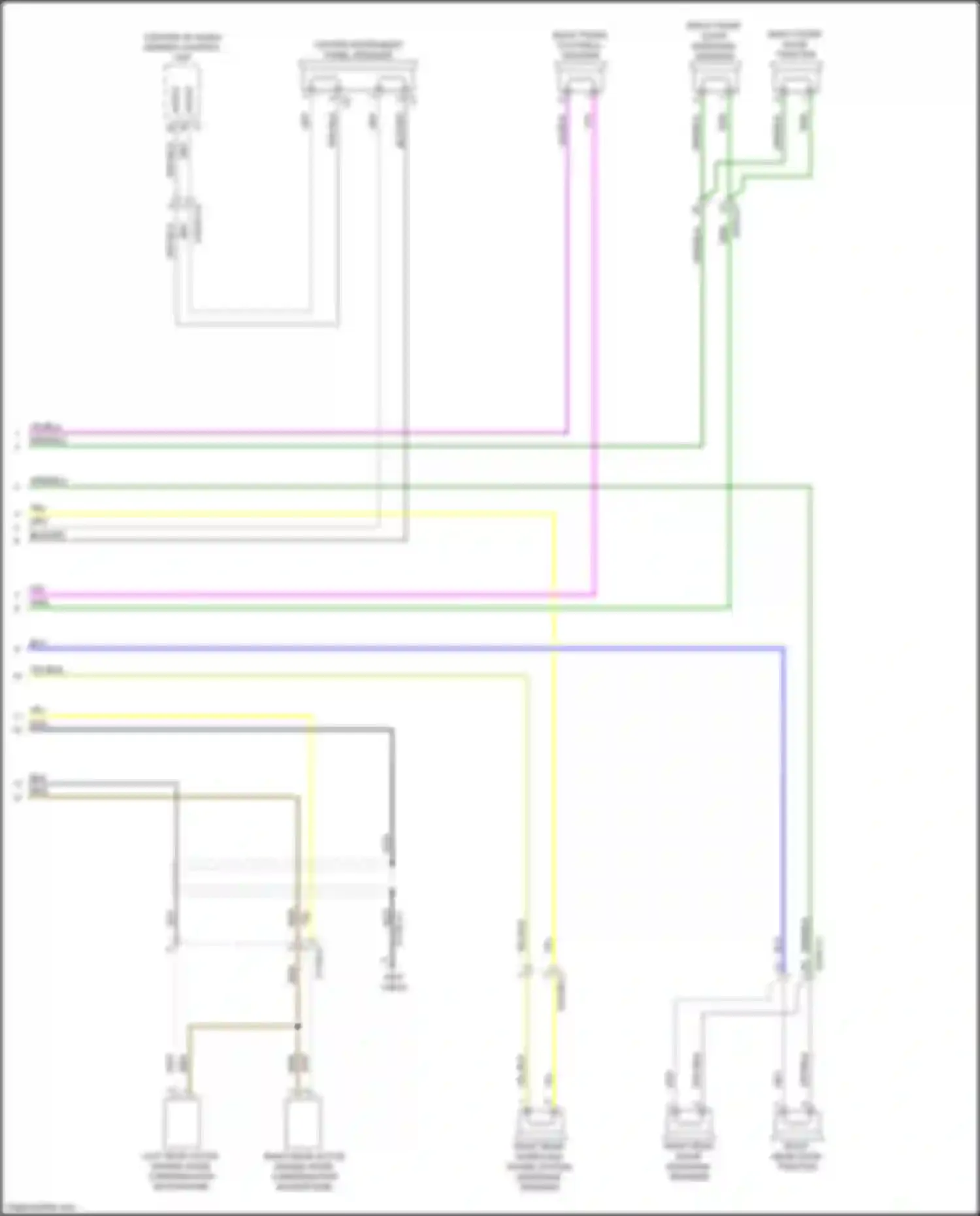 Wiring diagram right rear surround sound system midrange speaker for Mercedes-Benz CLS-class C257 (2017-2021)