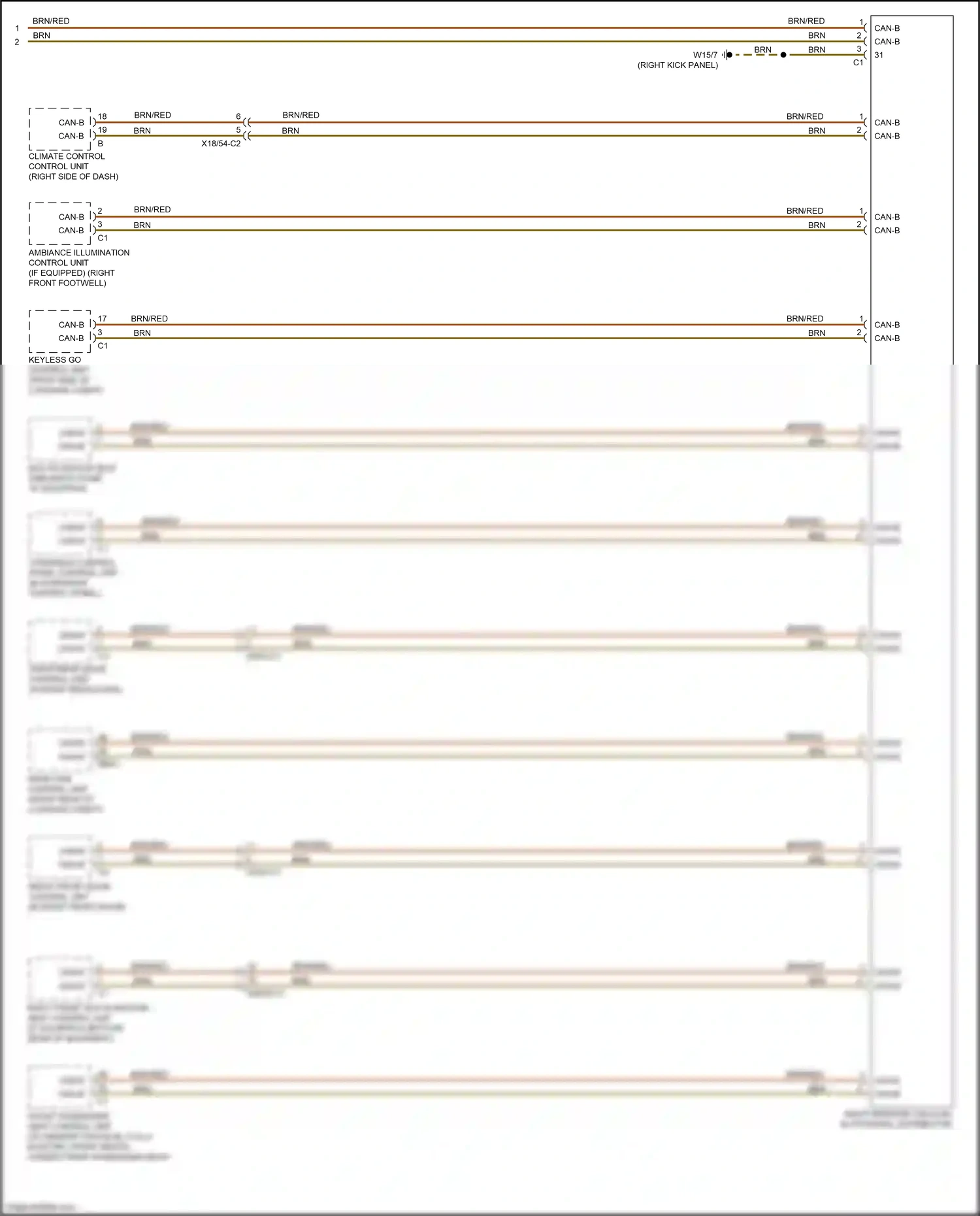 Wiring diagram climate control control unit for Mercedes-Benz CLS-class C257 (2017-2021) (1 of 1)