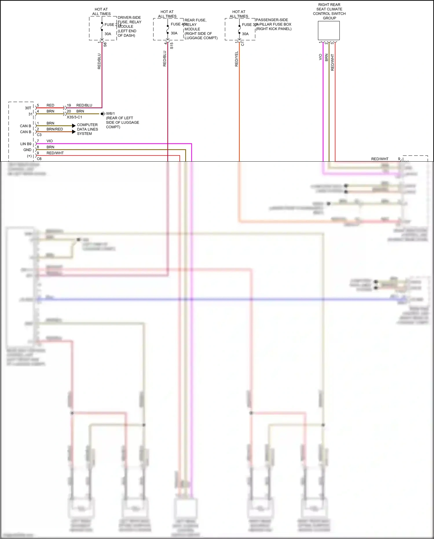 Wiring diagram computer data lines system for Mercedes-Benz CLS-class C257 (2017-2021) (20 of 95)