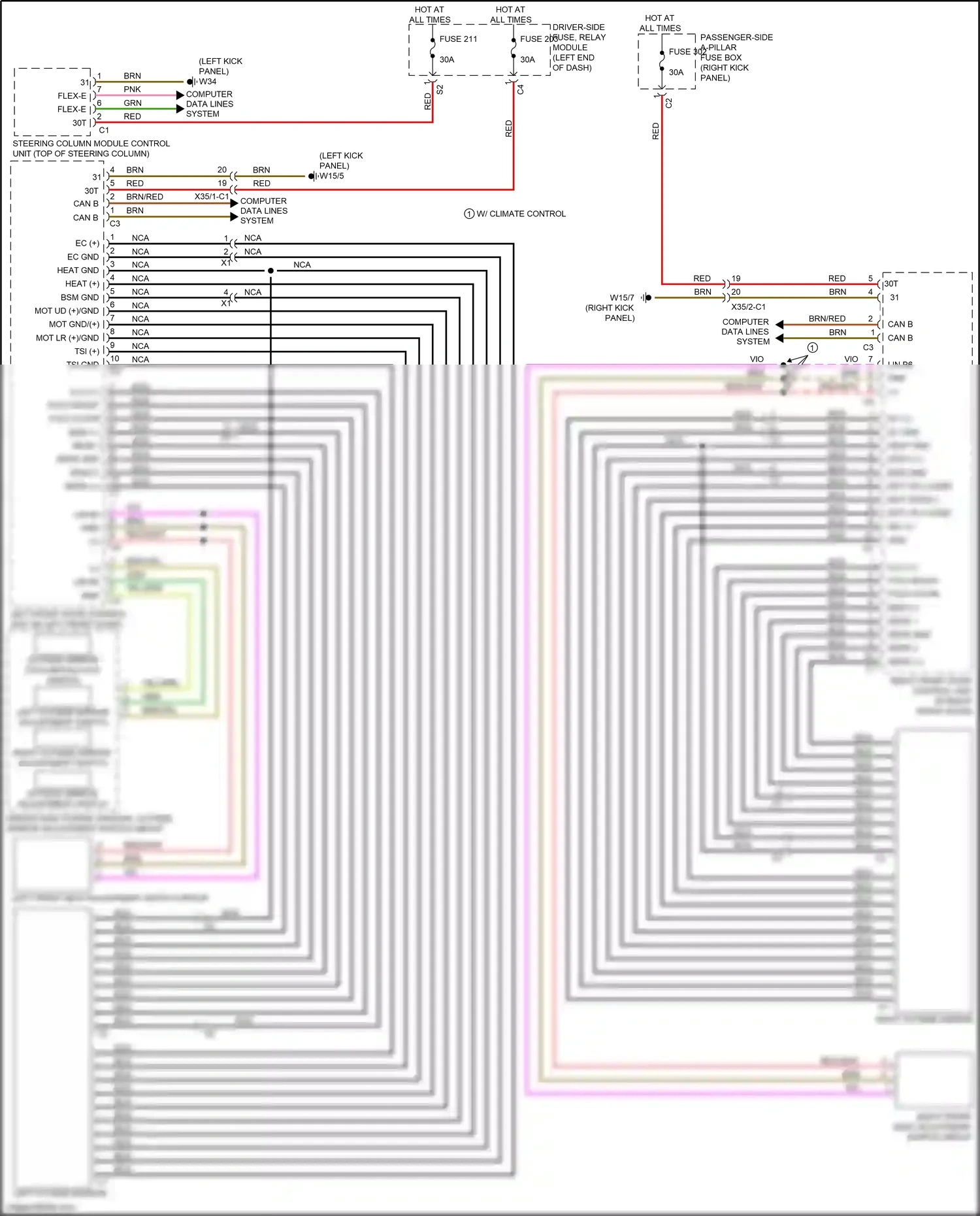 Wiring diagram computer data lines system for Mercedes-Benz CLS-class C257 (2017-2021) (67 of 95)
