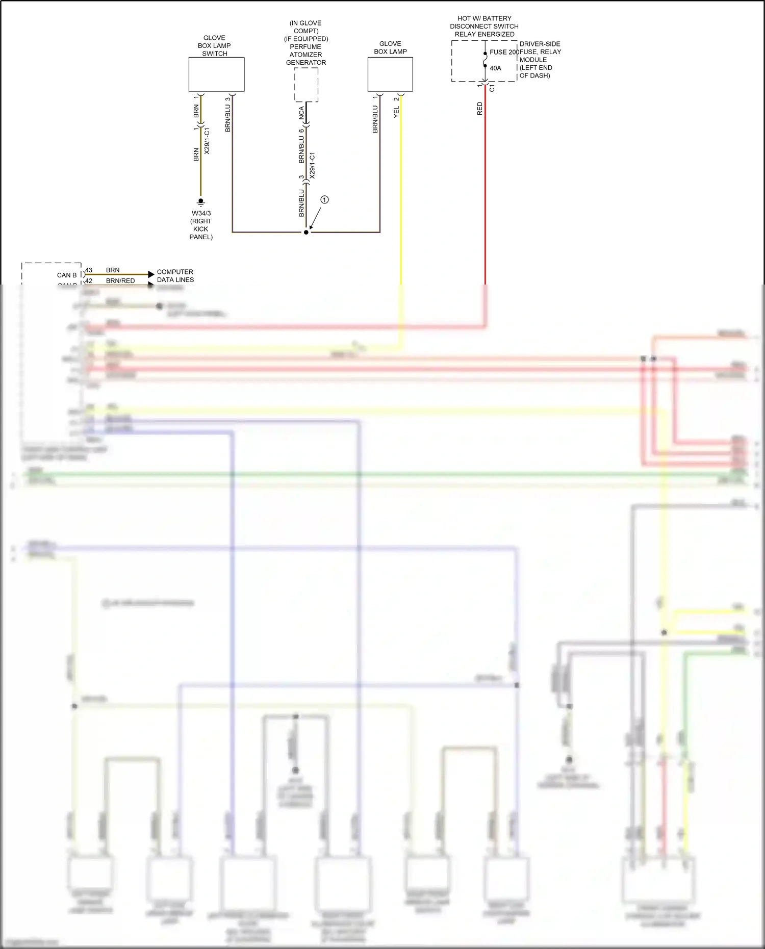 Wiring diagram computer data lines system for Mercedes-Benz CLS-class C257 (2017-2021) (13 of 95)