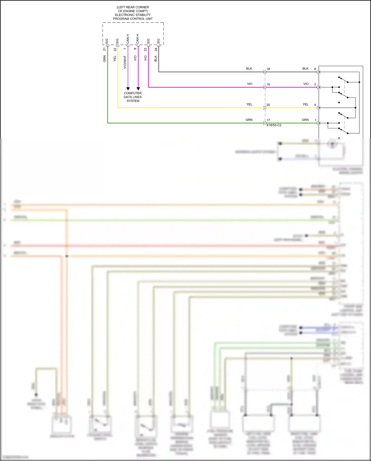 Wiring diagram computer data lines system for Mercedes-Benz CLS-class C257 (2017-2021) (72 of 95)