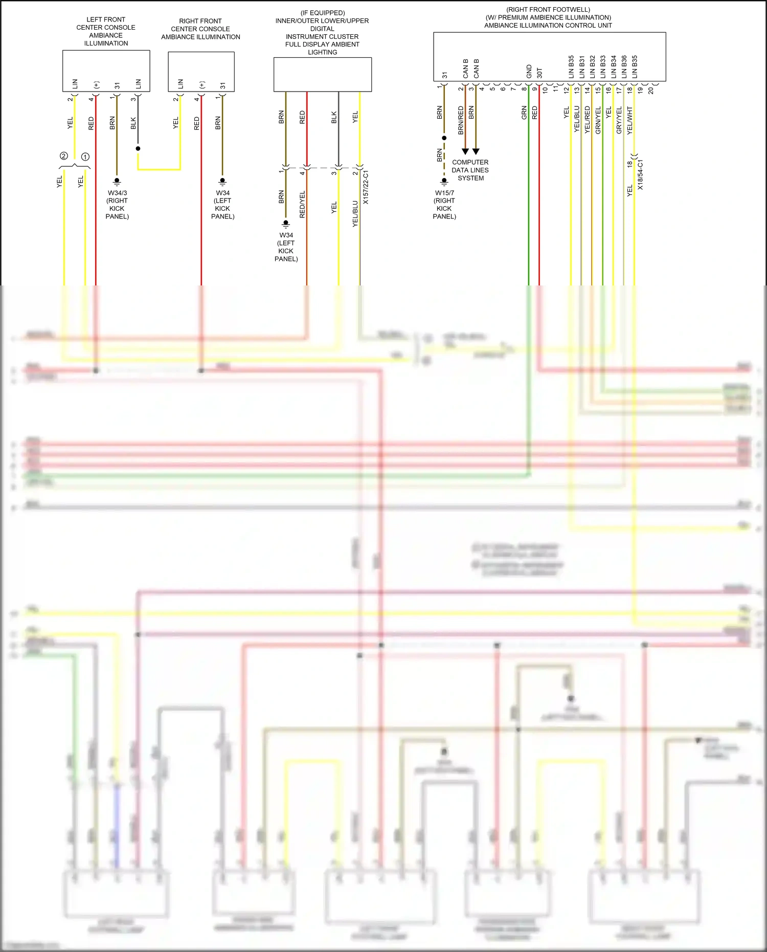 Wiring diagram computer data lines system for Mercedes-Benz CLS-class C257 (2017-2021) (14 of 95)