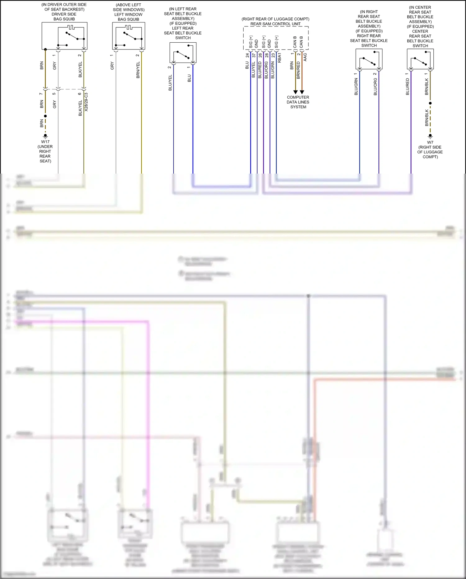 Wiring diagram computer data lines system for Mercedes-Benz CLS-class C257 (2017-2021) (60 of 95)