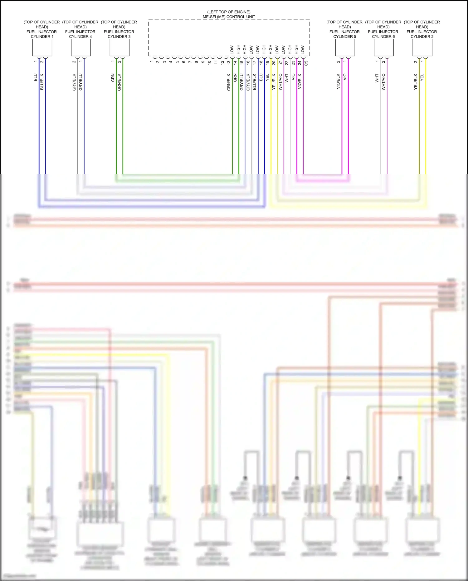 Wiring diagram coolant temperature sensor for Mercedes-Benz CLS-class C257 (2017-2021) (3 of 3)