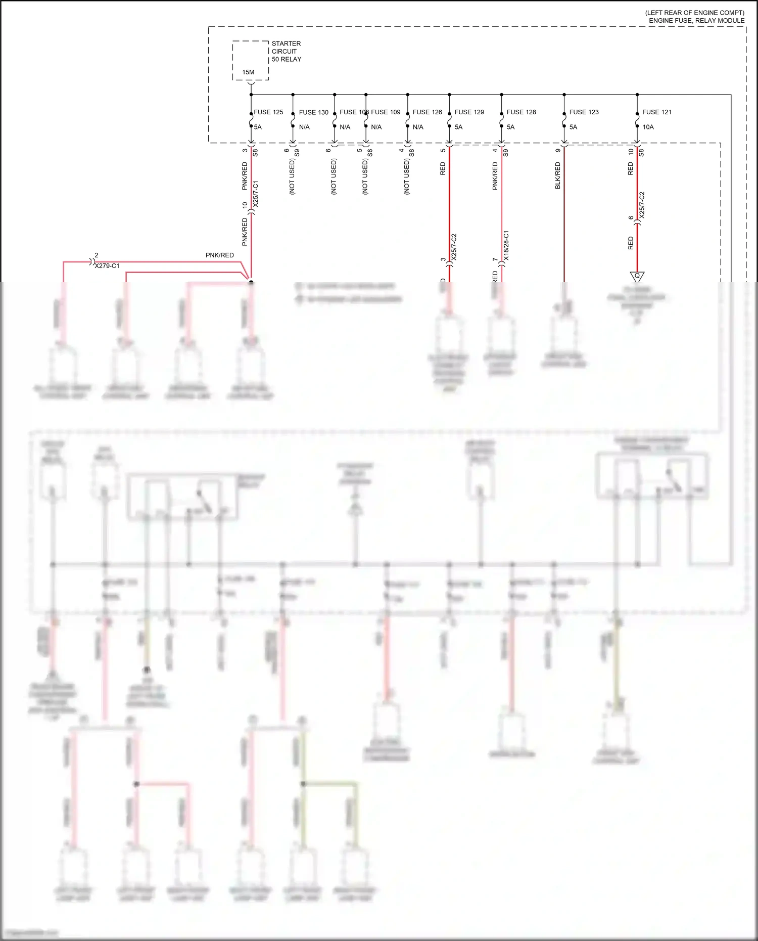 Wiring diagram drivetrain control unit for Mercedes-Benz CLS-class C257 (2017-2021) (4 of 5)