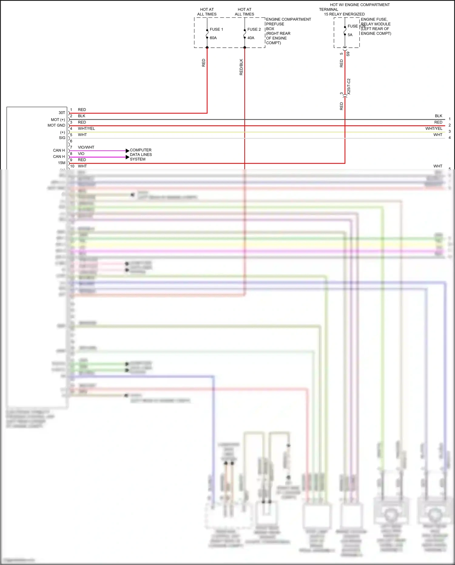 Wiring diagram electronic stability program control unit for Mercedes-Benz CLS-class C257 (2017-2021) (1 of 12)