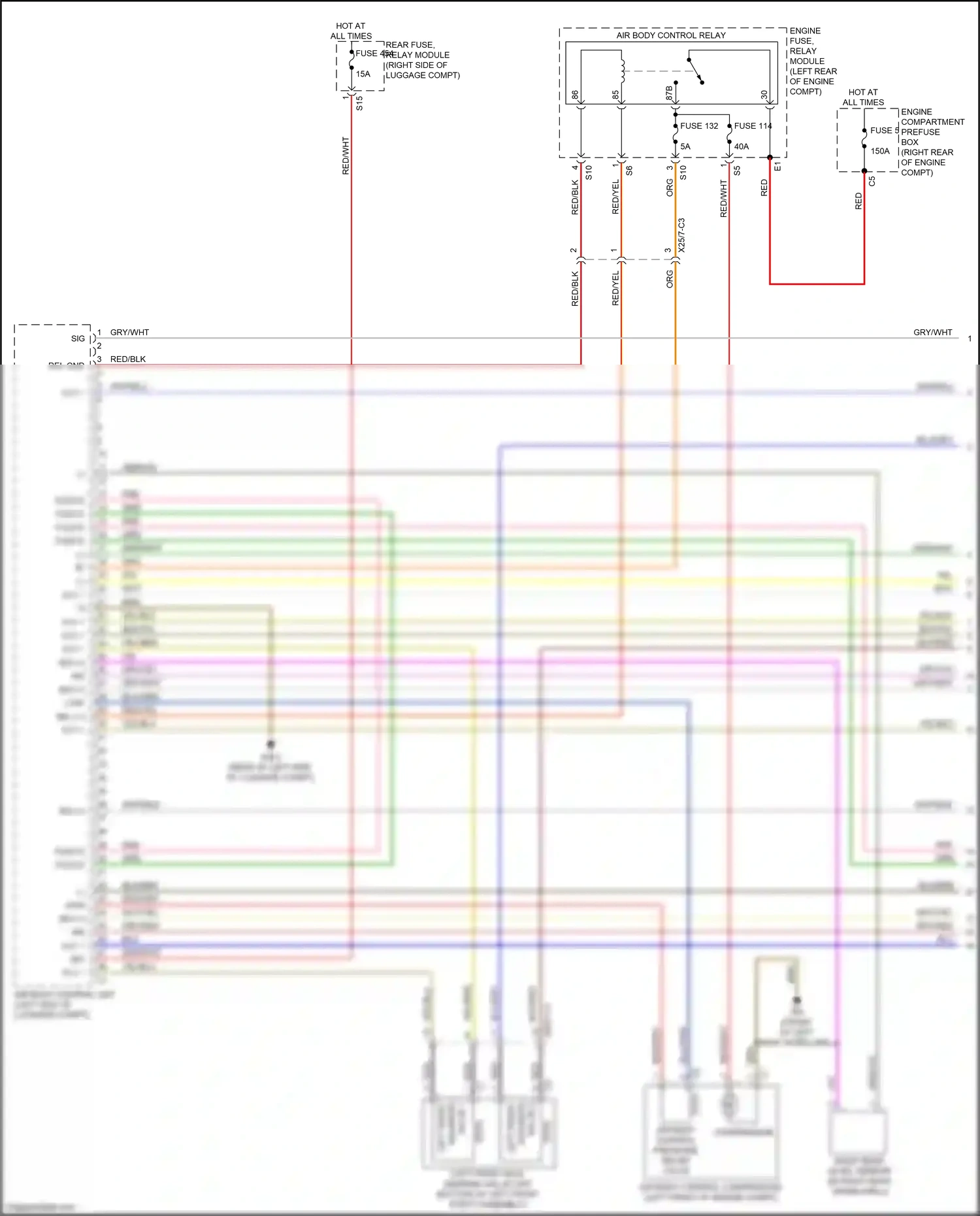 Wiring diagram engine compartment prefuse box for Mercedes-Benz CLS-class C257 (2017-2021) (1 of 9)