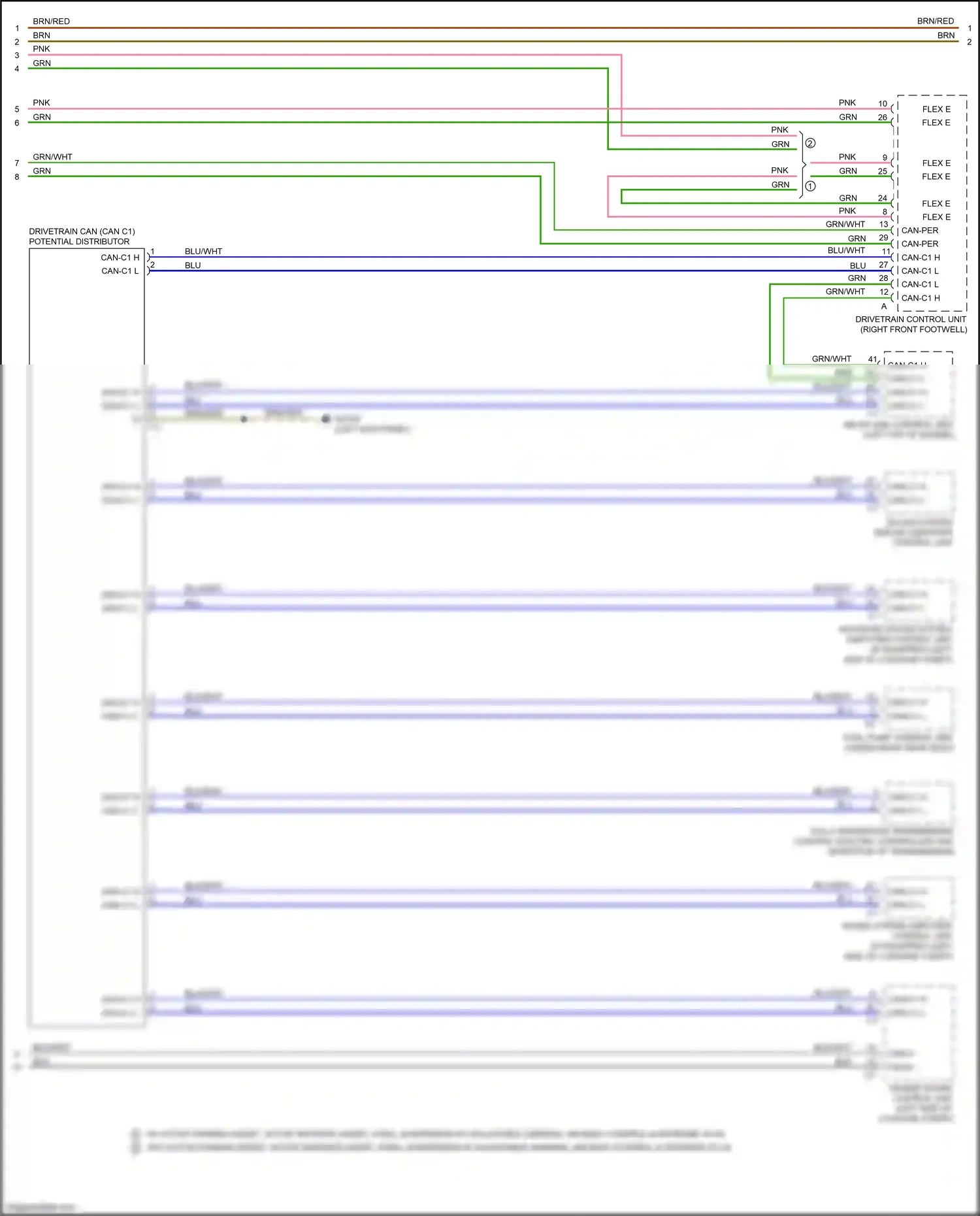 Wiring diagram engine sound control unit for Mercedes-Benz CLS-class C257 (2017-2021) (2 of 3)