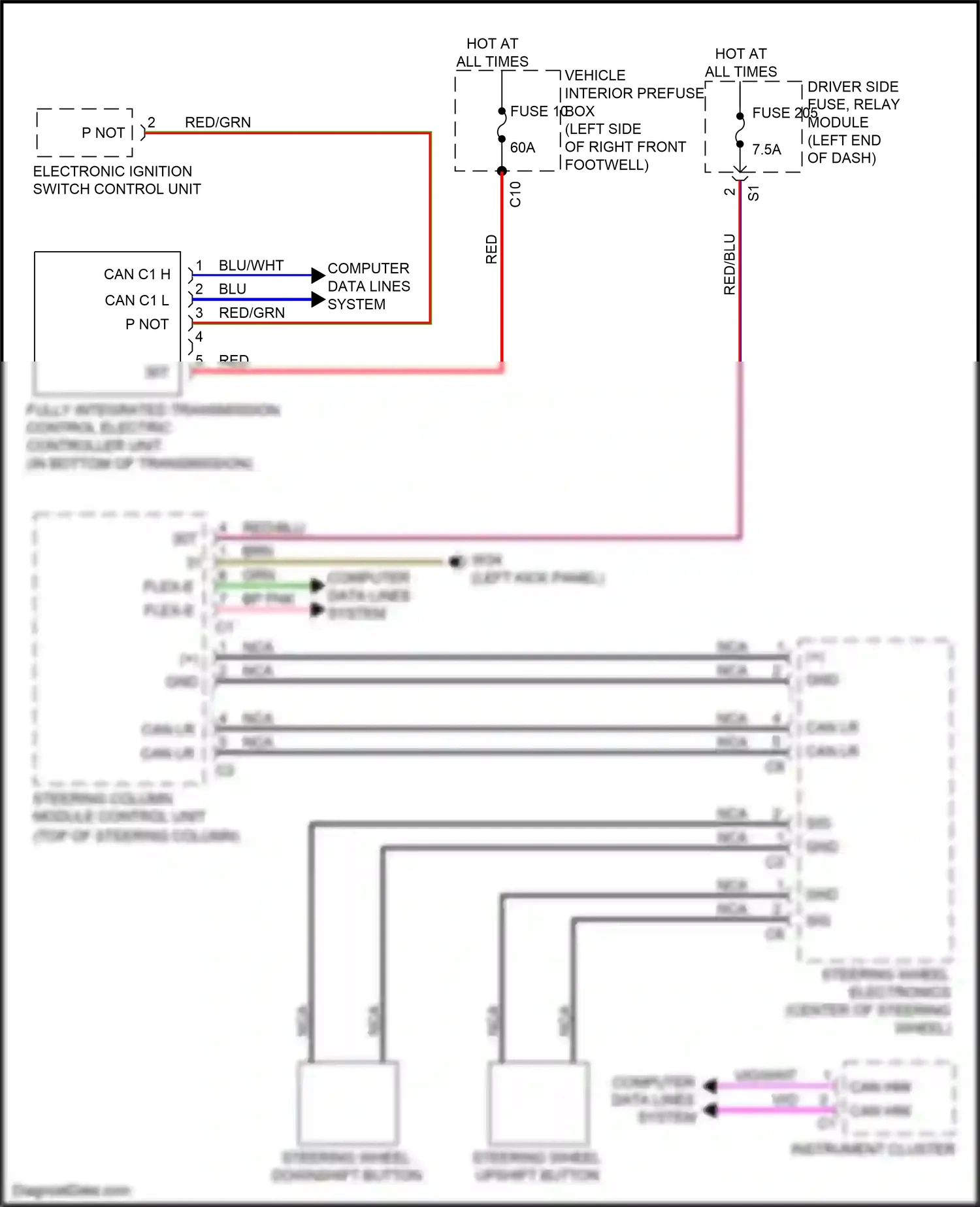 Wiring diagram flex-e bp pnk flex-e bm for Mercedes-Benz CLS-class C257 (2017-2021) (1 of 7)