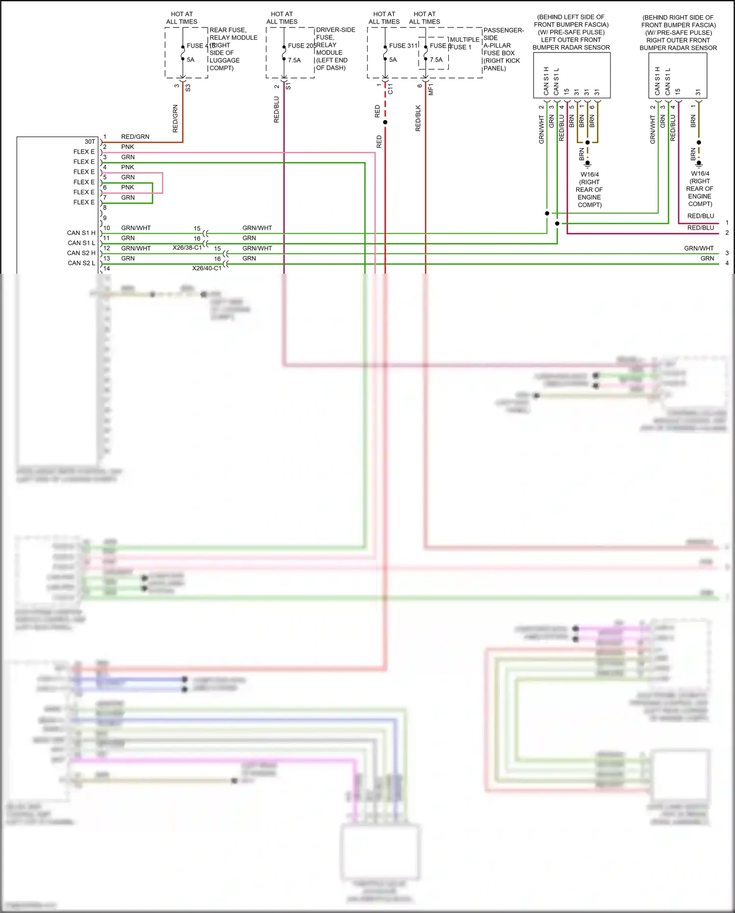 Wiring diagram flex-e bp pnk flex-e bm for Mercedes-Benz CLS-class C257 (2017-2021) (3 of 7)