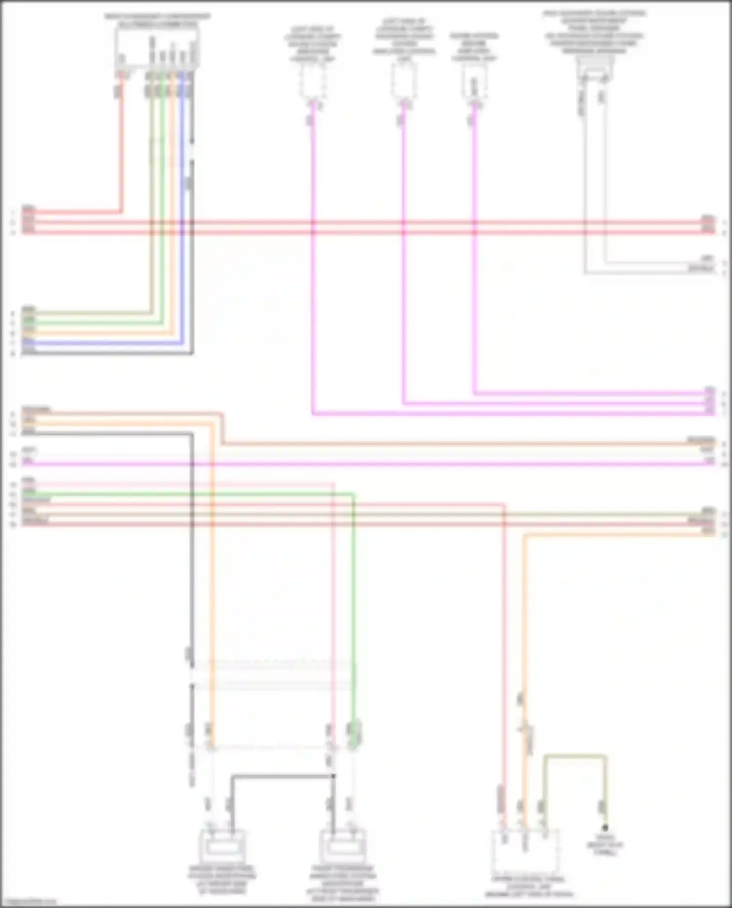 Wiring diagram front passenger hands-free system microphone for Mercedes-Benz CLS-class C257 (2017-2021) (1 of 2)