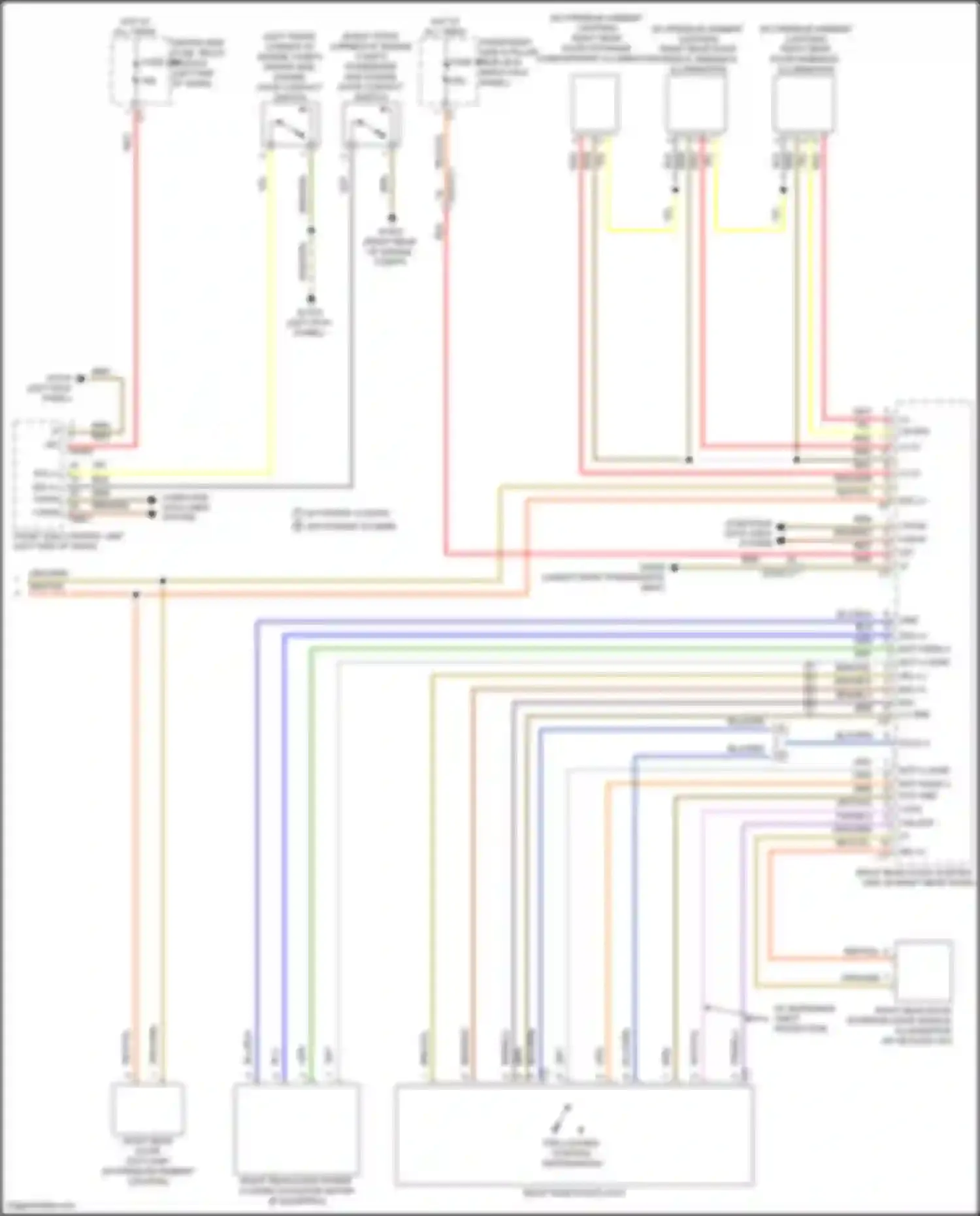Wiring diagram pre-locking position microswitch for Mercedes-Benz CLS-class C257 (2017-2021)
