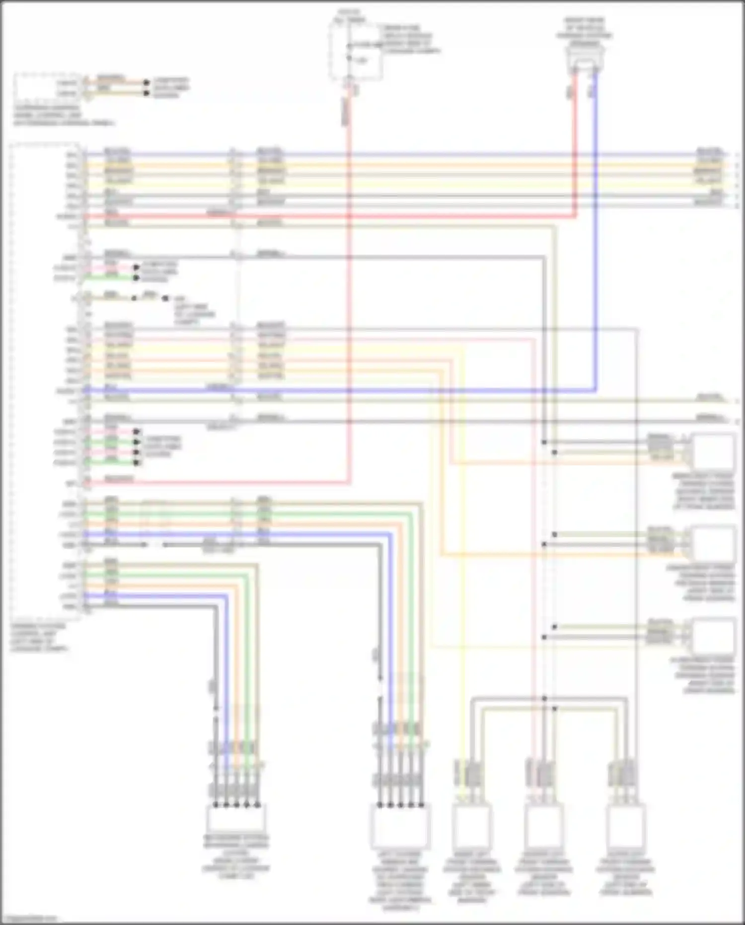 Wiring diagram 360 degree system reversing camera for Mercedes-Benz CLS-class C257 (2017-2021)