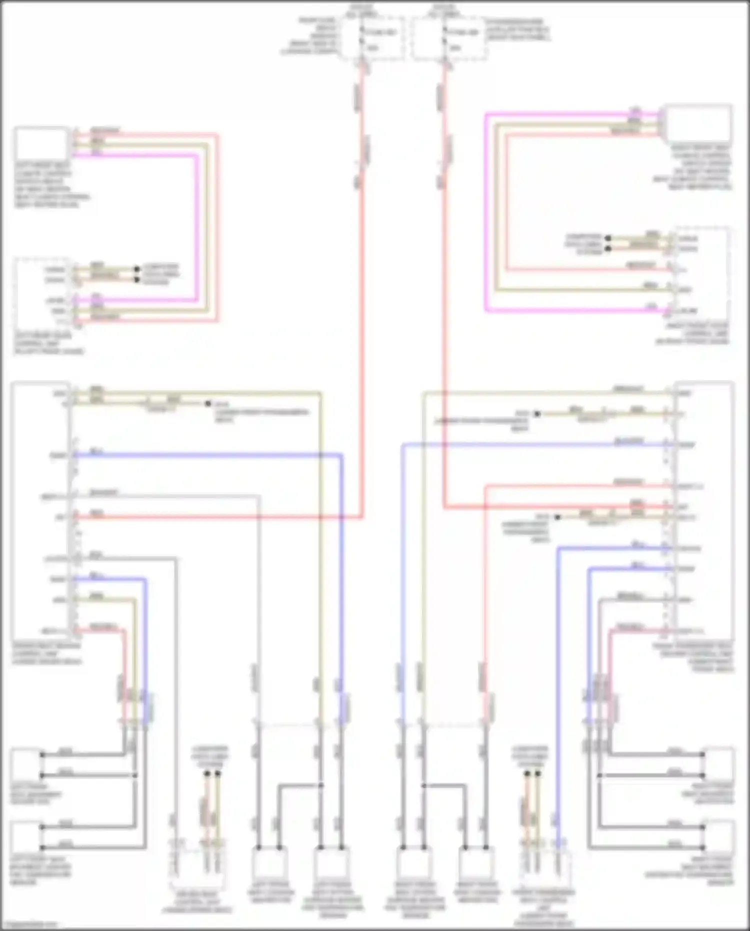 Wiring diagram most data bus circuit for Mercedes-Benz CLS-class C257 (2017-2021)