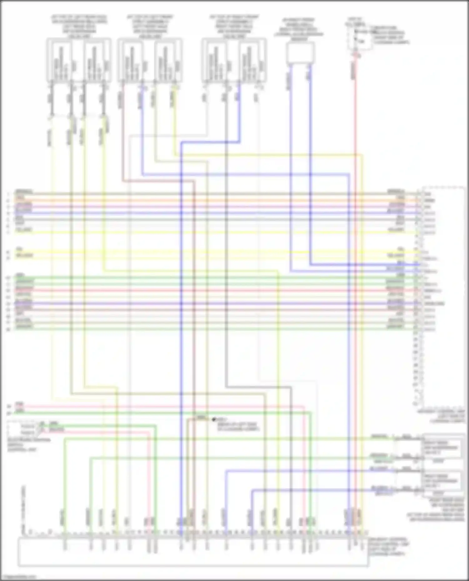 Wiring diagram right front body lateral acceleration sensor for Mercedes-Benz CLS-class C257 (2017-2021)