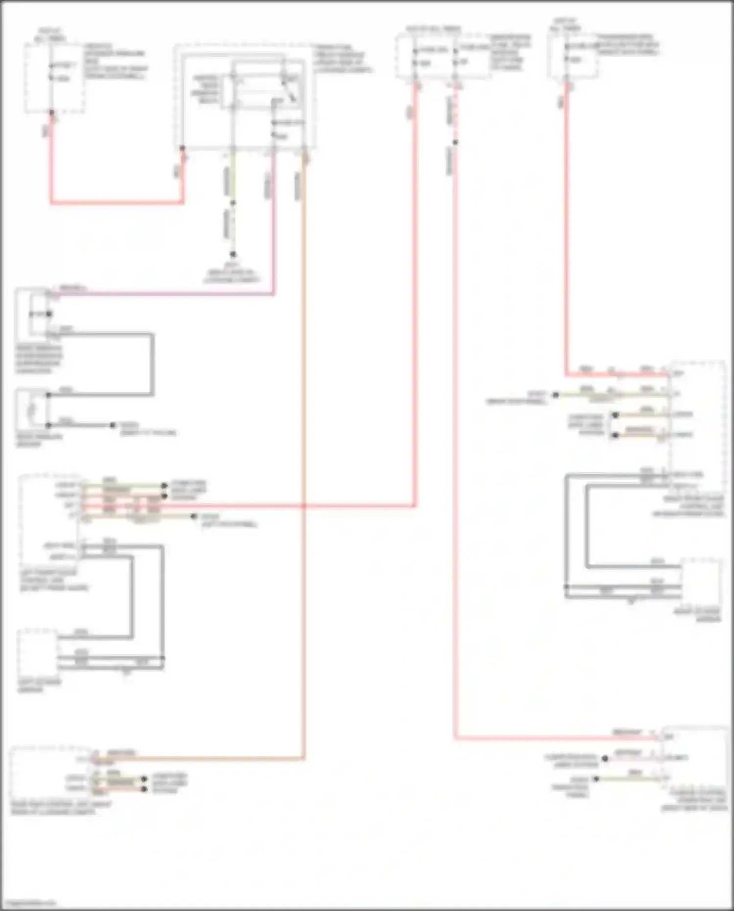 Wiring diagram left outside mirror for Mercedes-Benz CLS-class C257 (2017-2021)