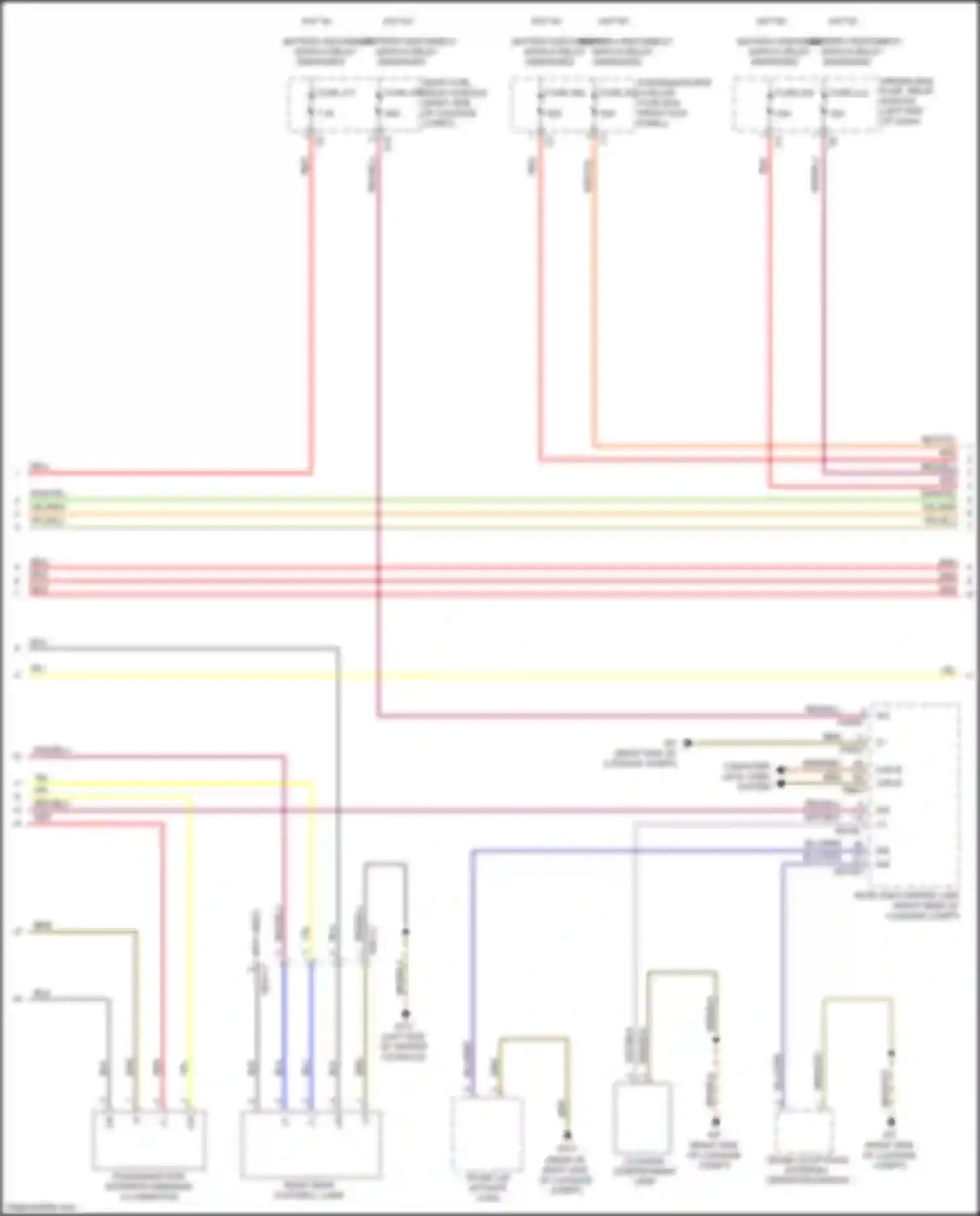 Wiring diagram trunk lid/liftgate external operation switch for Mercedes-Benz CLS-class C257 (2017-2021)