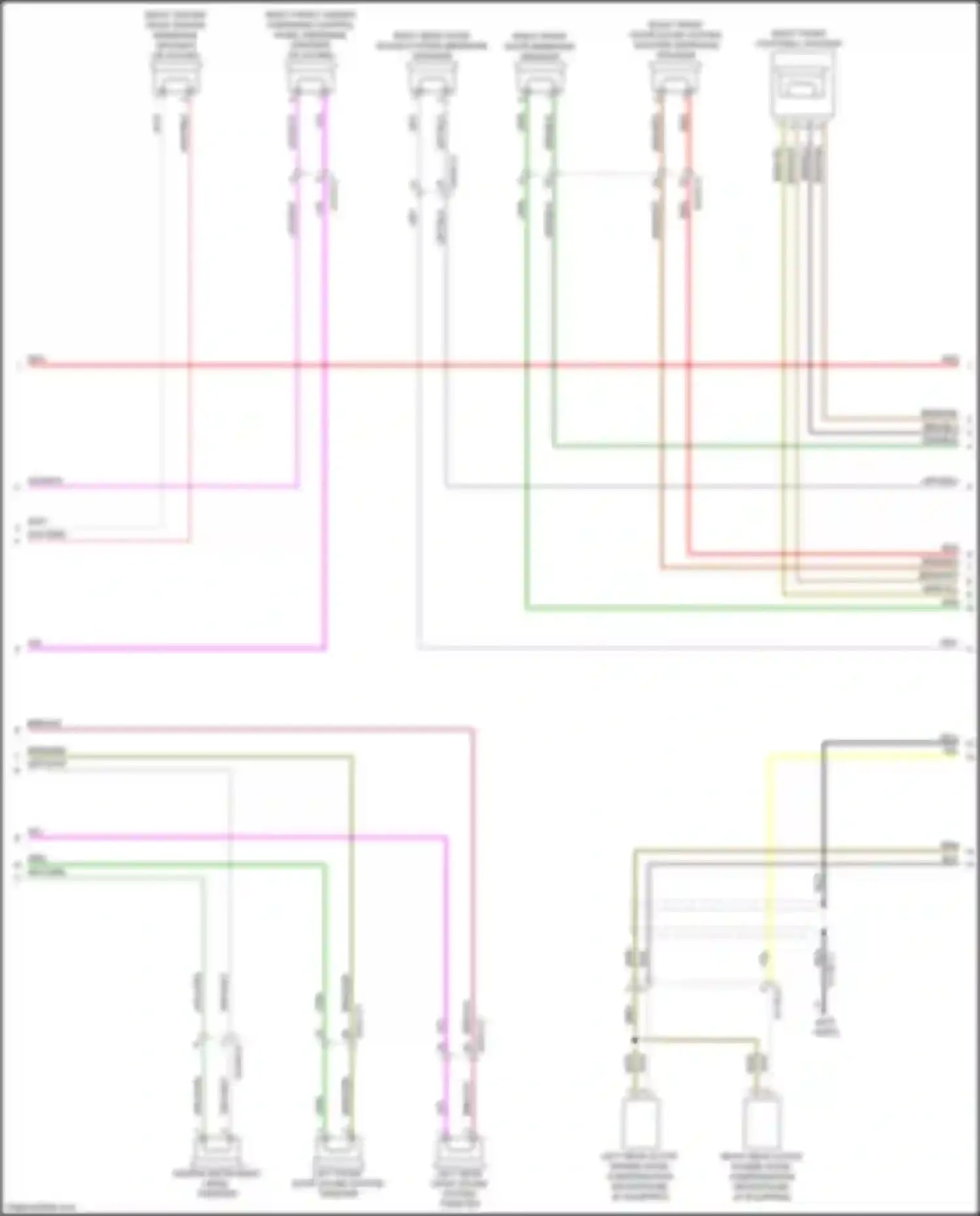 Wiring diagram right front door sound system woofer/ midrange speaker for Mercedes-Benz CLS-class C257 (2017-2021)