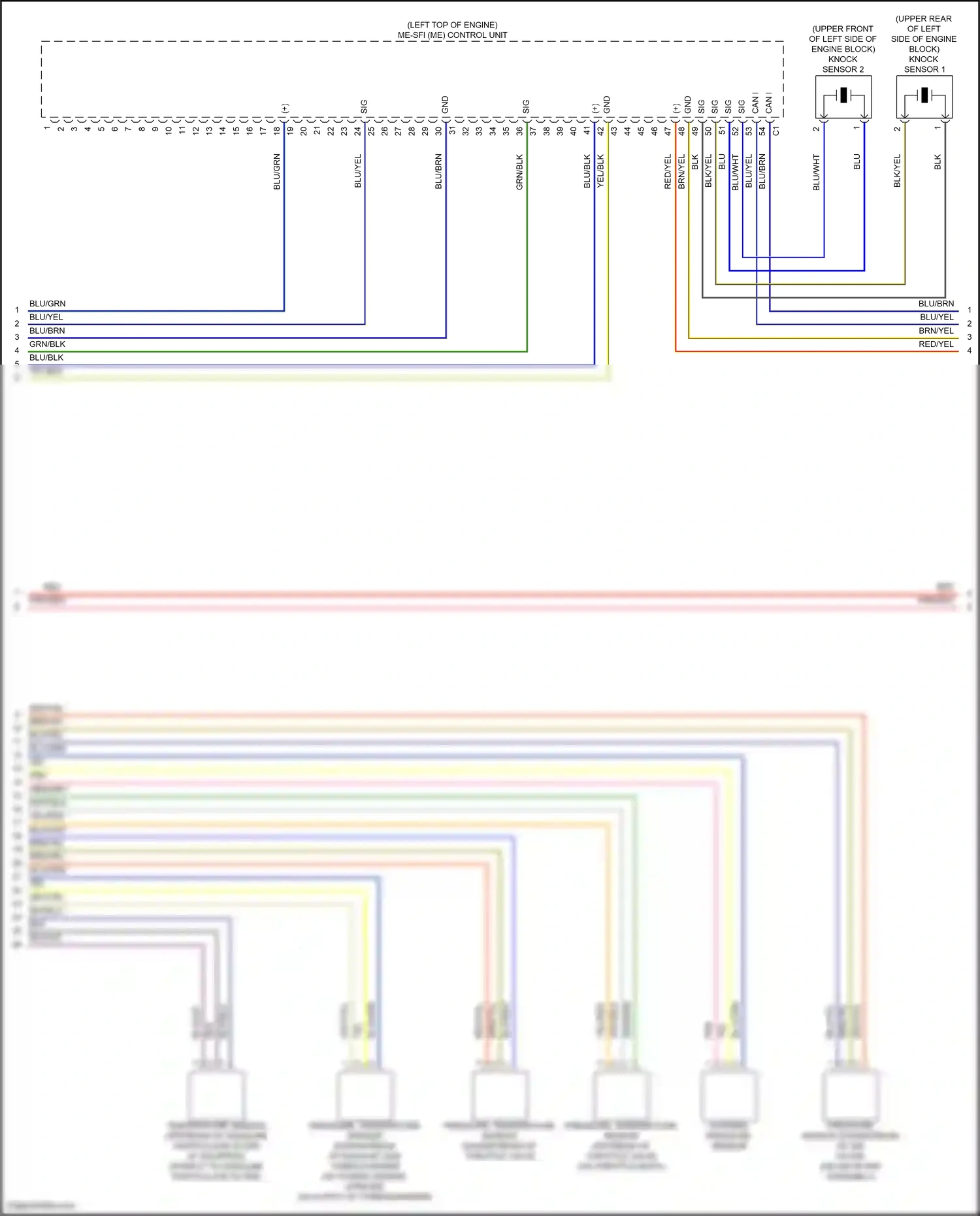 Wiring diagram knock sensor #2 for Mercedes-Benz CLS-class C257 (2017-2021) (1 of 1)