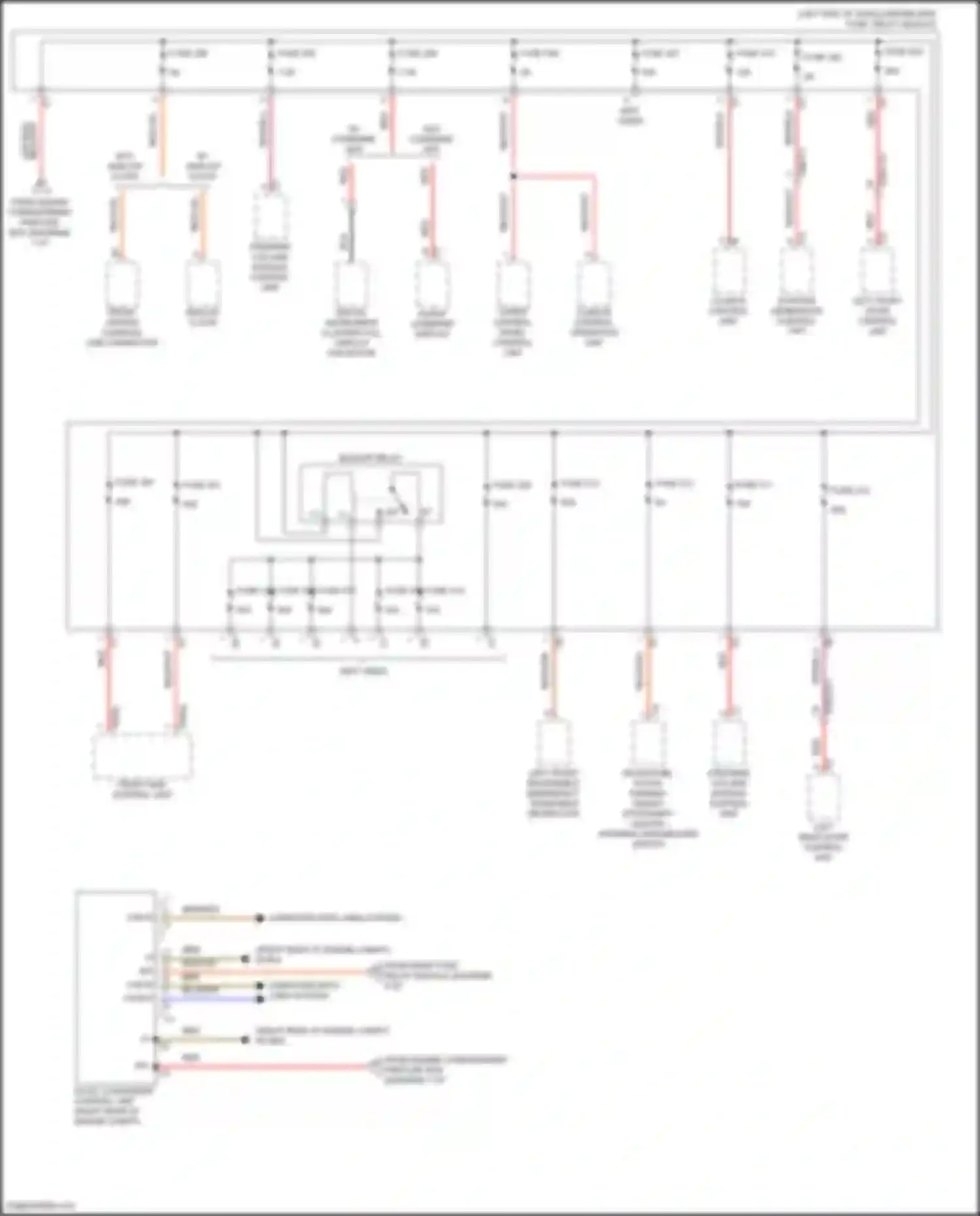 Wiring diagram upper control panel control unit for Mercedes-Benz CLS-class C257 (2017-2021)