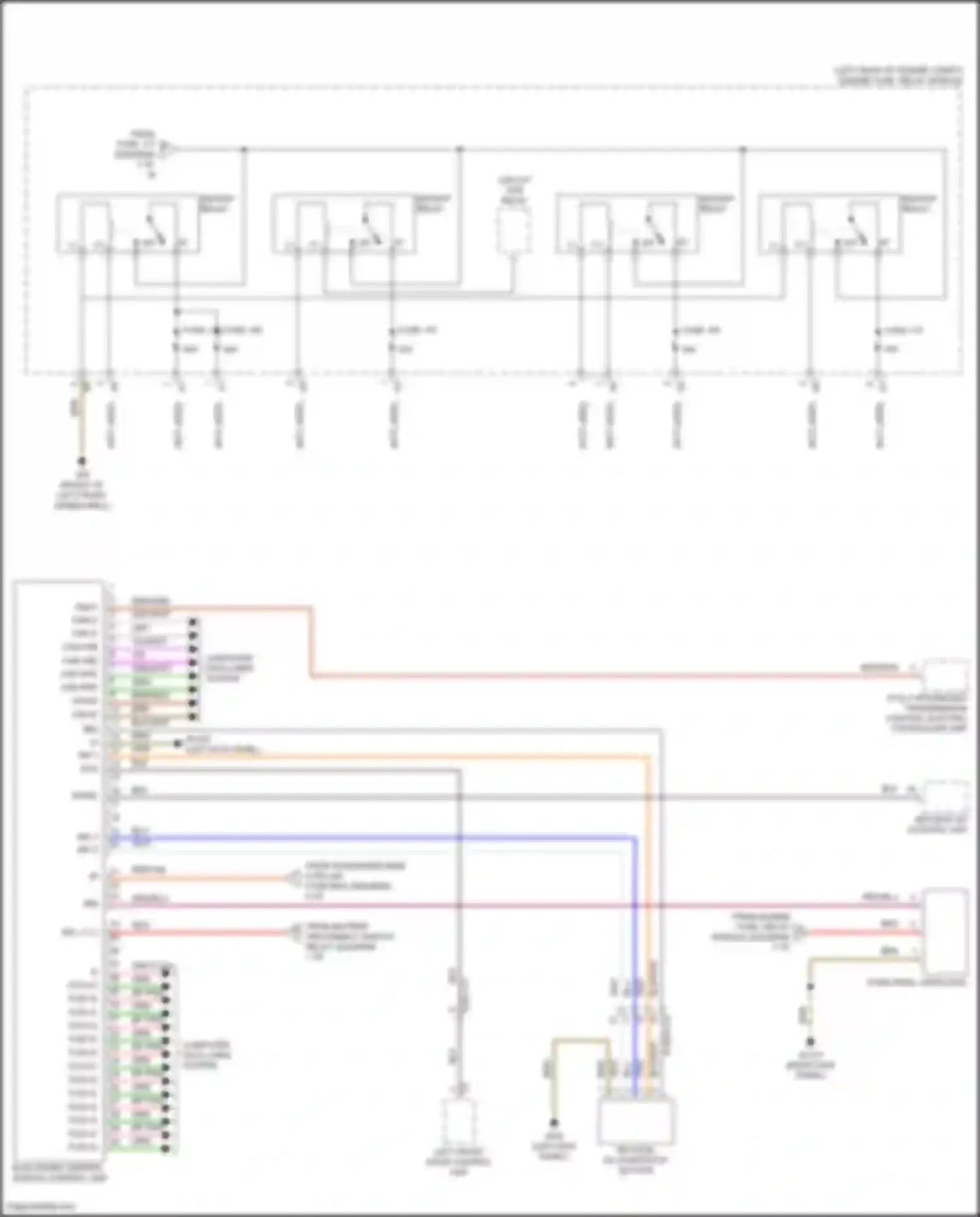 Wiring diagram backup relay for Mercedes-Benz CLS-class C257 (2017-2021)