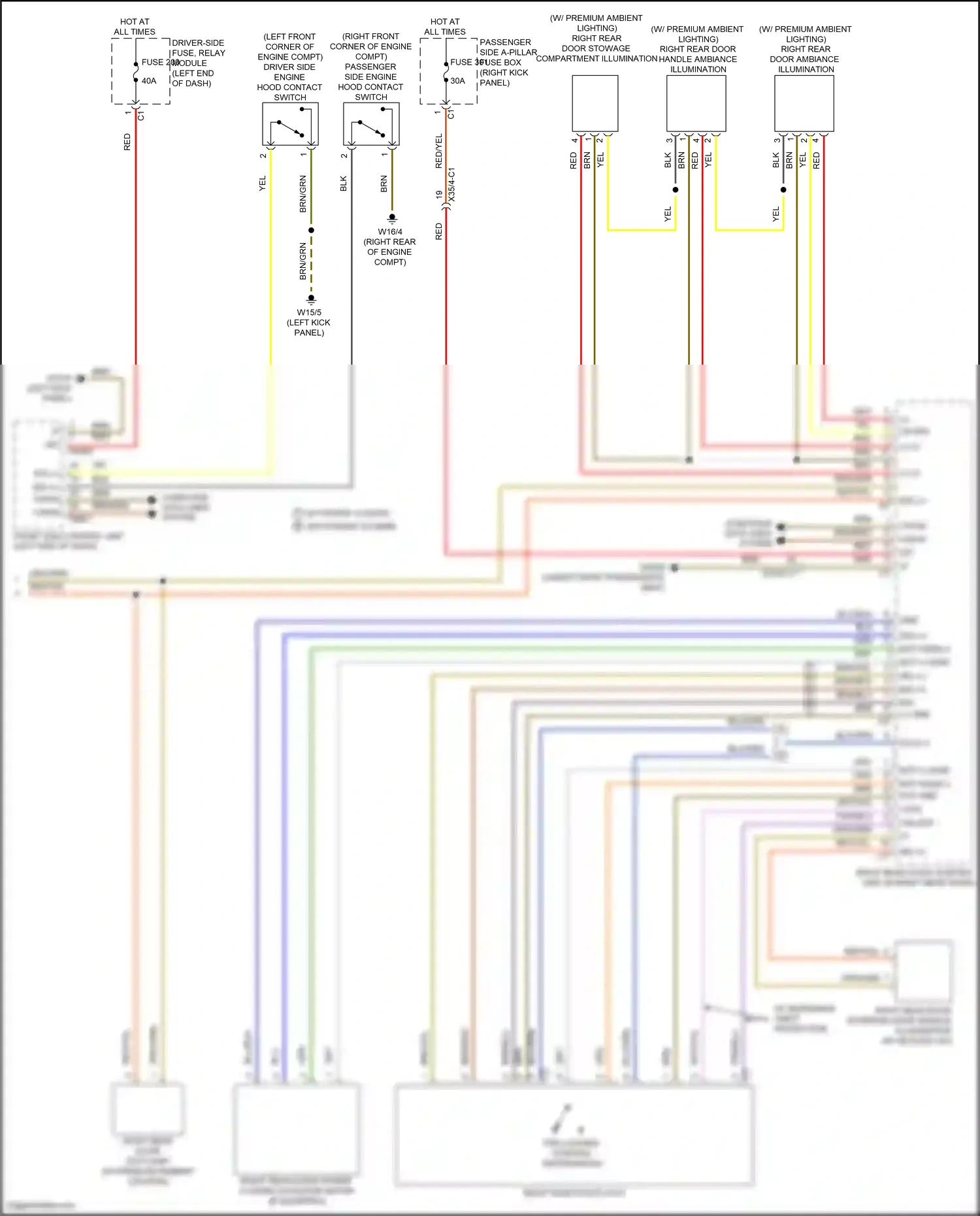 Wiring diagram pre-locking position microswitch for Mercedes-Benz CLS-class C257 (2017-2021) (4 of 11)