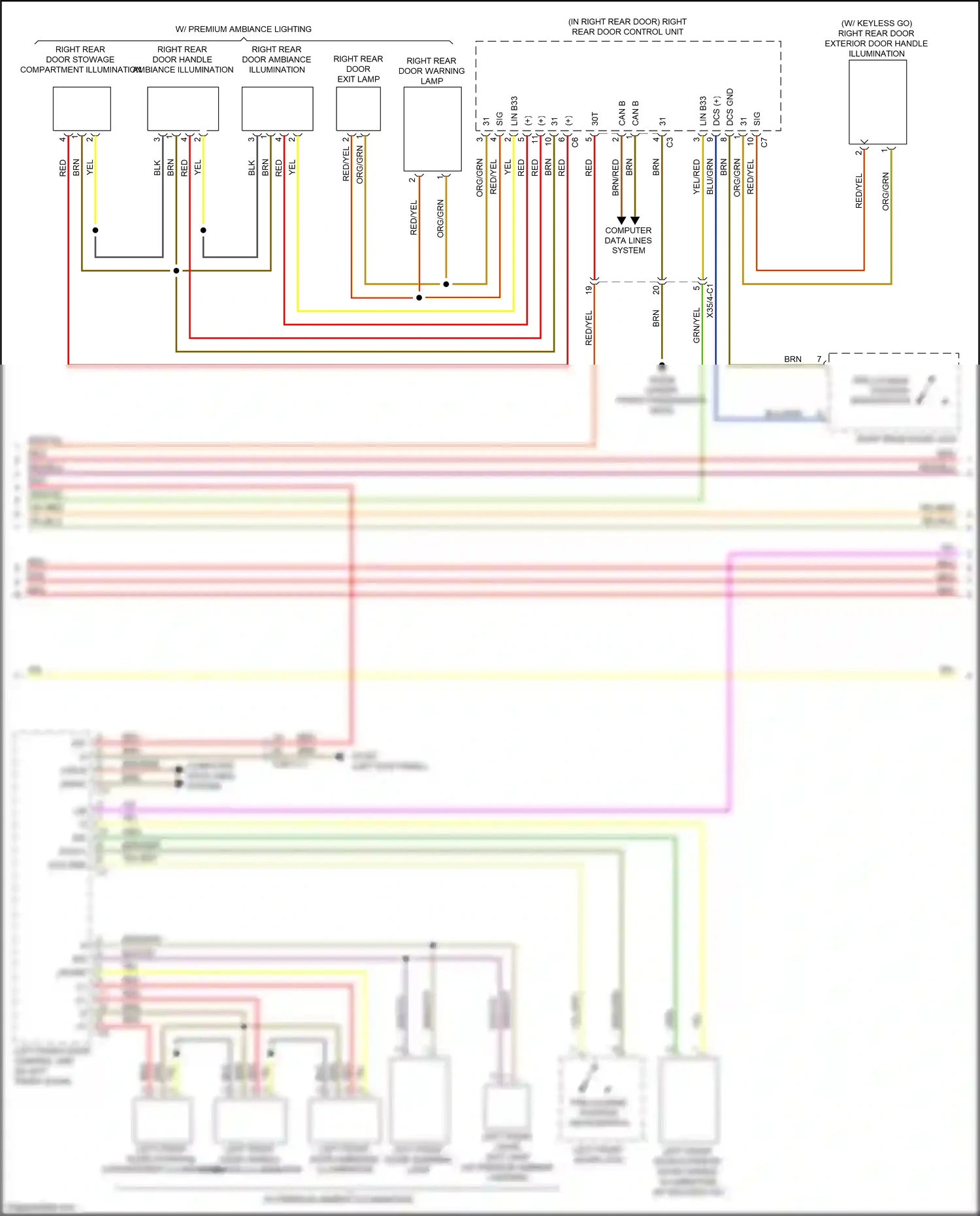 Wiring diagram pre-locking position microswitch for Mercedes-Benz CLS-class C257 (2017-2021) (9 of 11)
