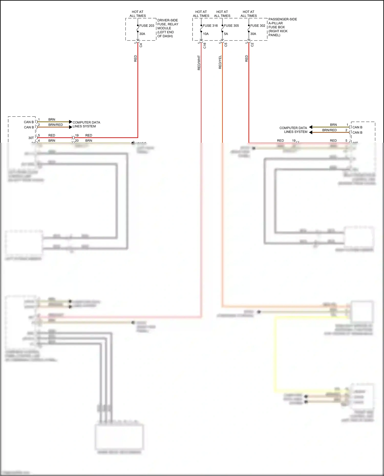 Wiring diagram rain/light sensor w/ additional functions for Mercedes-Benz CLS-class C257 (2017-2021) (1 of 6)