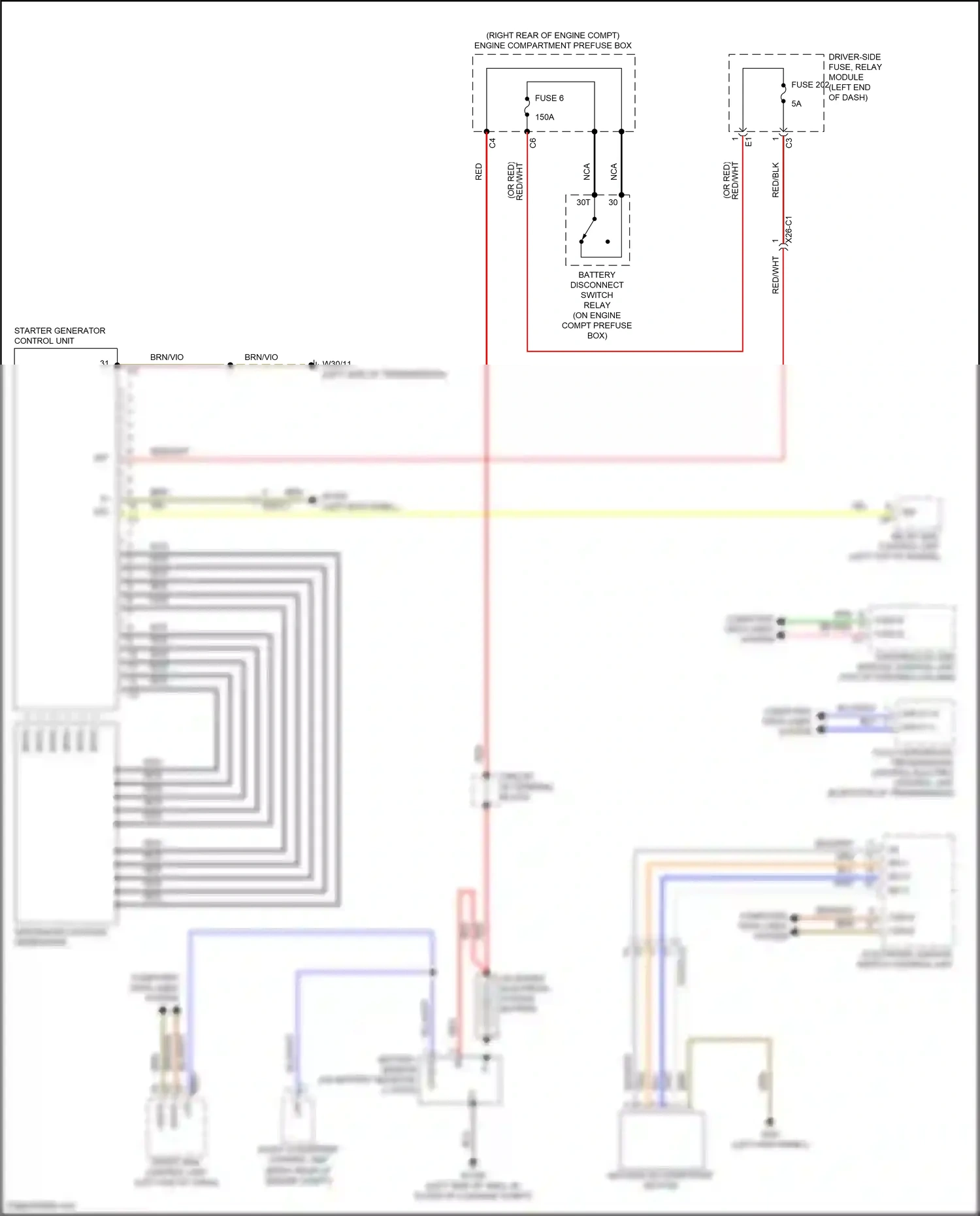 Wiring diagram steering column module control unit for Mercedes-Benz CLS-class C257 (2017-2021) (6 of 15)
