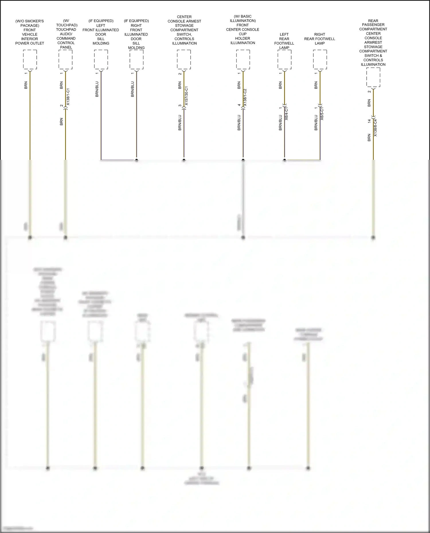 Wiring diagram touchpad audio/ command control panel for Mercedes-Benz CLS-class C257 (2017-2021) (1 of 1)