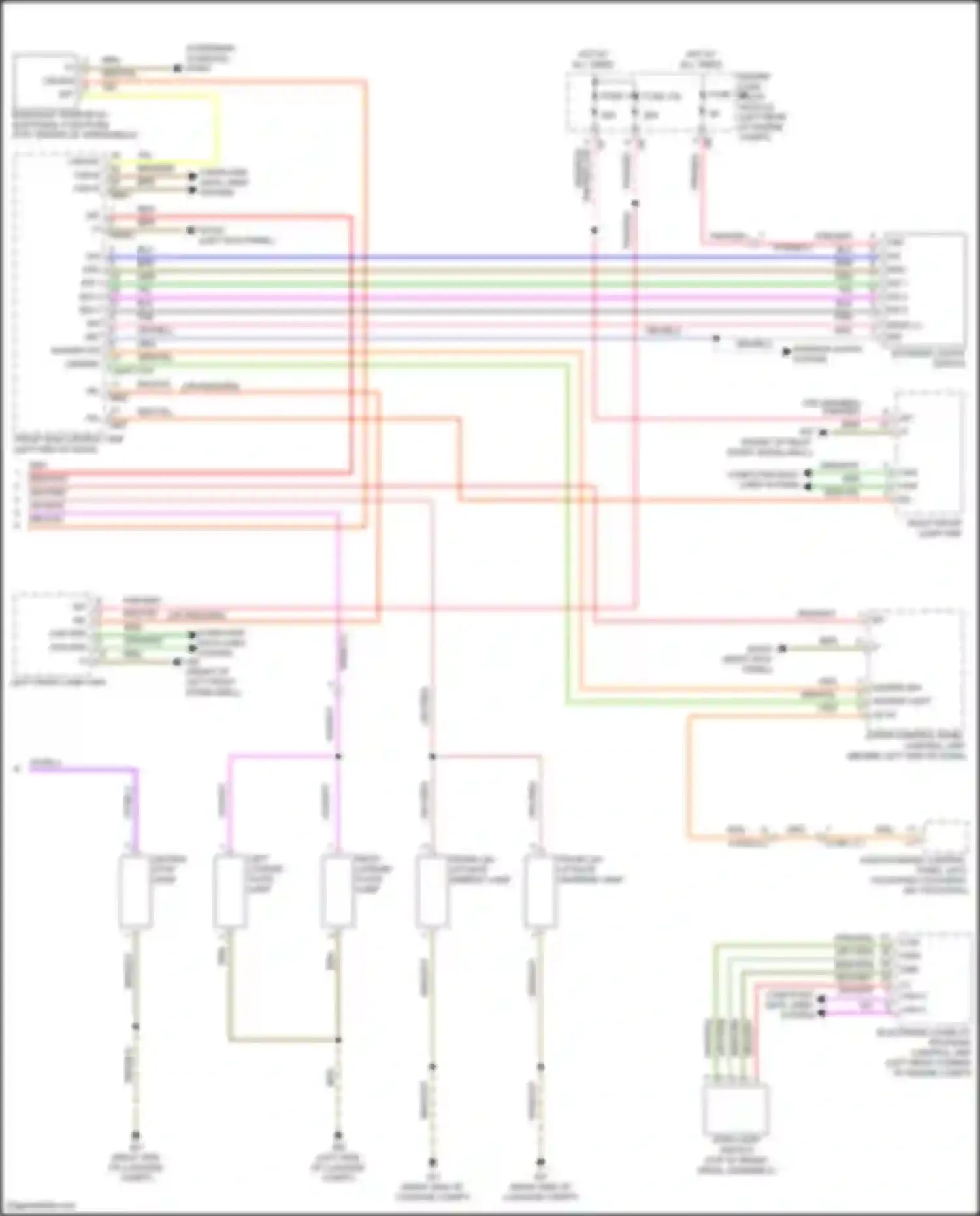 Wiring diagram trunk lid/ liftgate ambient lamp for Mercedes-Benz CLS-class C257 (2017-2021) (1 of 2)